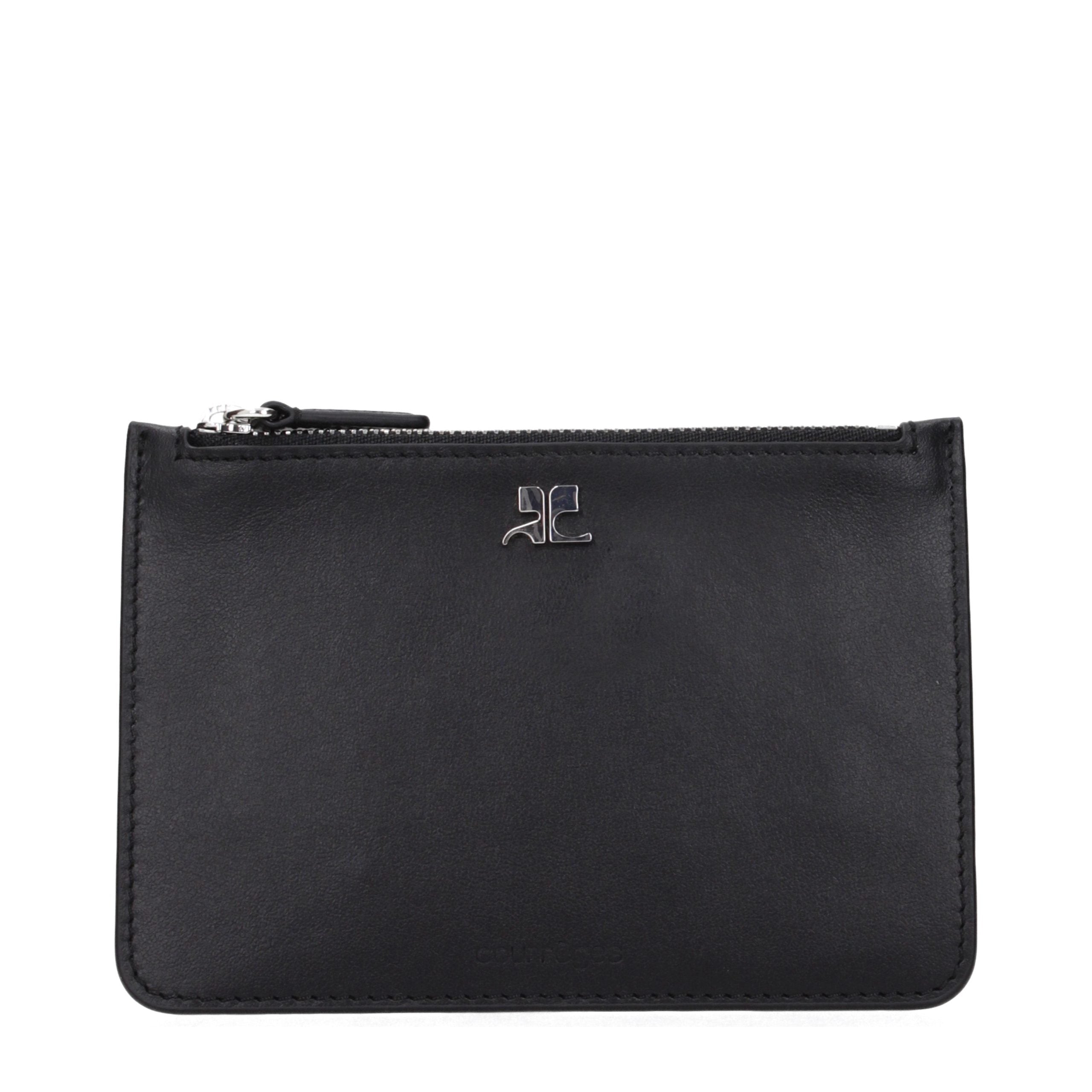 Courrèges Black Leather Women's Wallet
