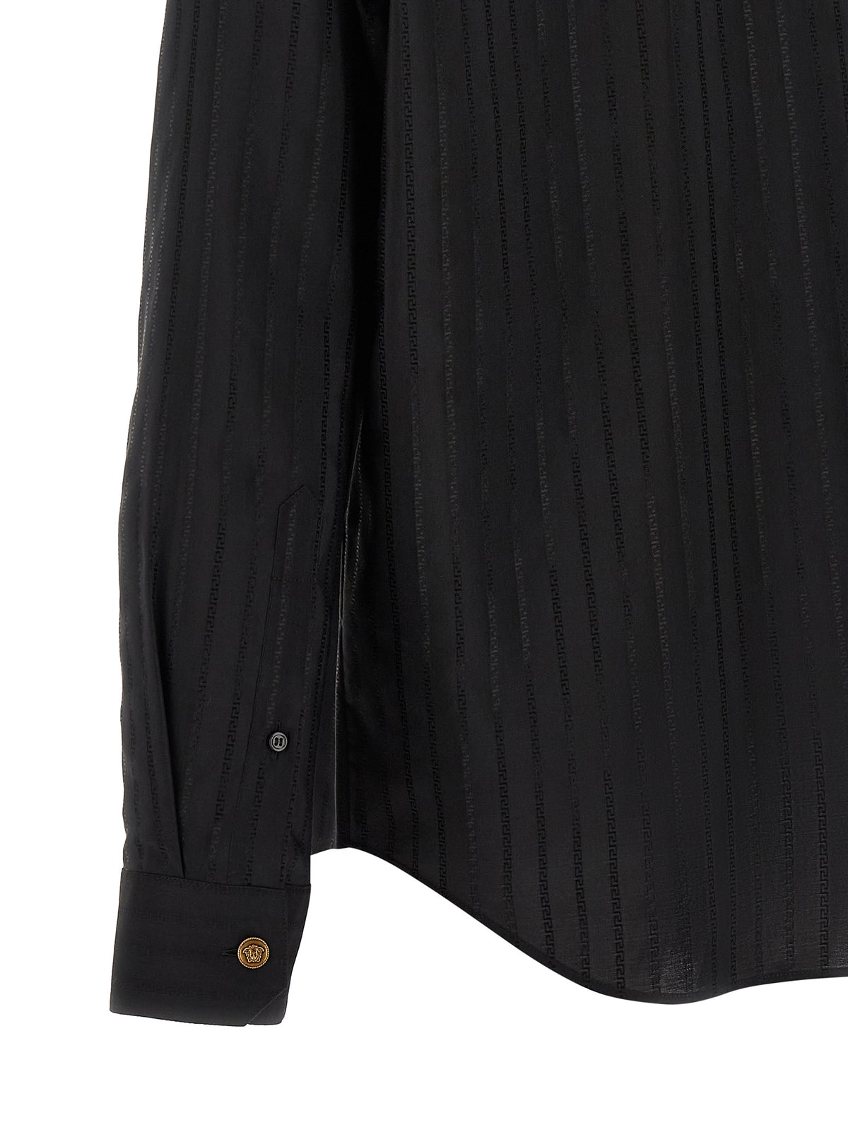 Versace Black Cotton Men's Blouse