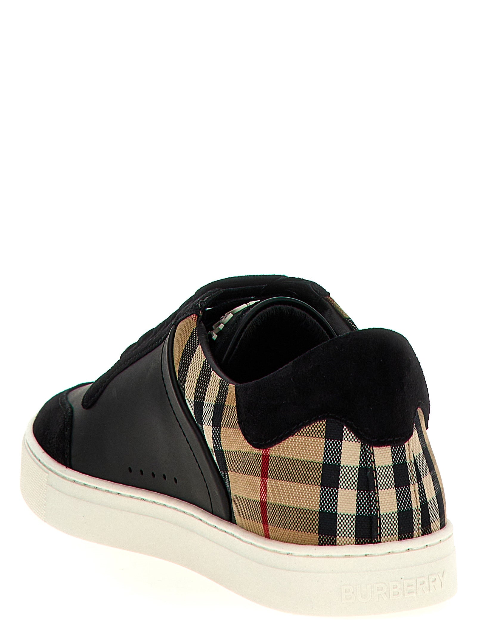 Burberry Black Calfskin Low Top Men's Sneakers