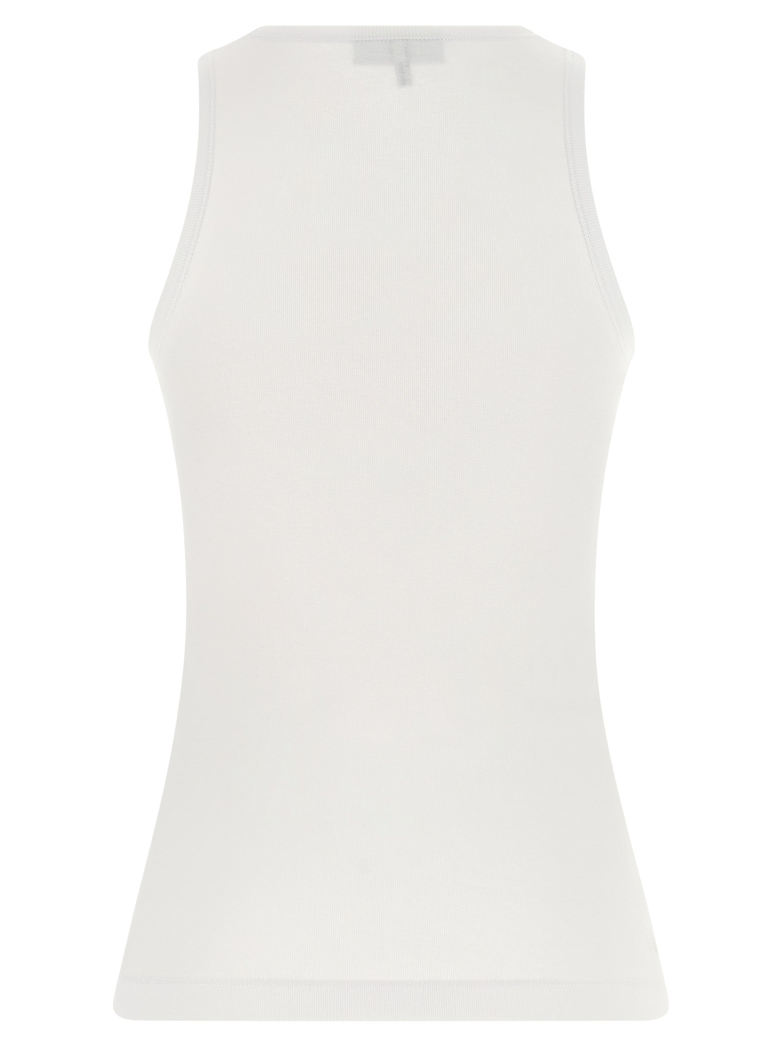 Ganni Red Organic Cotton Tank Women's Tops