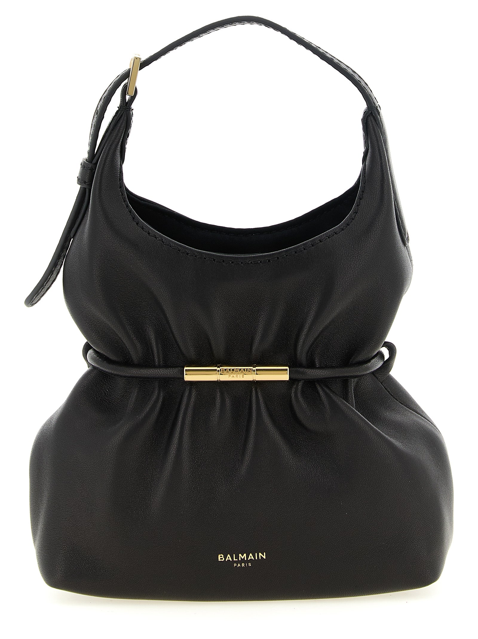 Balmain Black Lamb Leather Women's Handbag