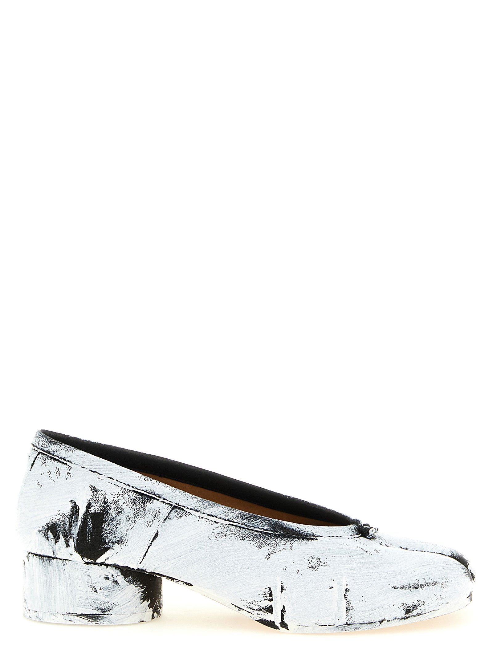 Maison Margiela Bicolor Lambskin Mid Heel Women's Pumps