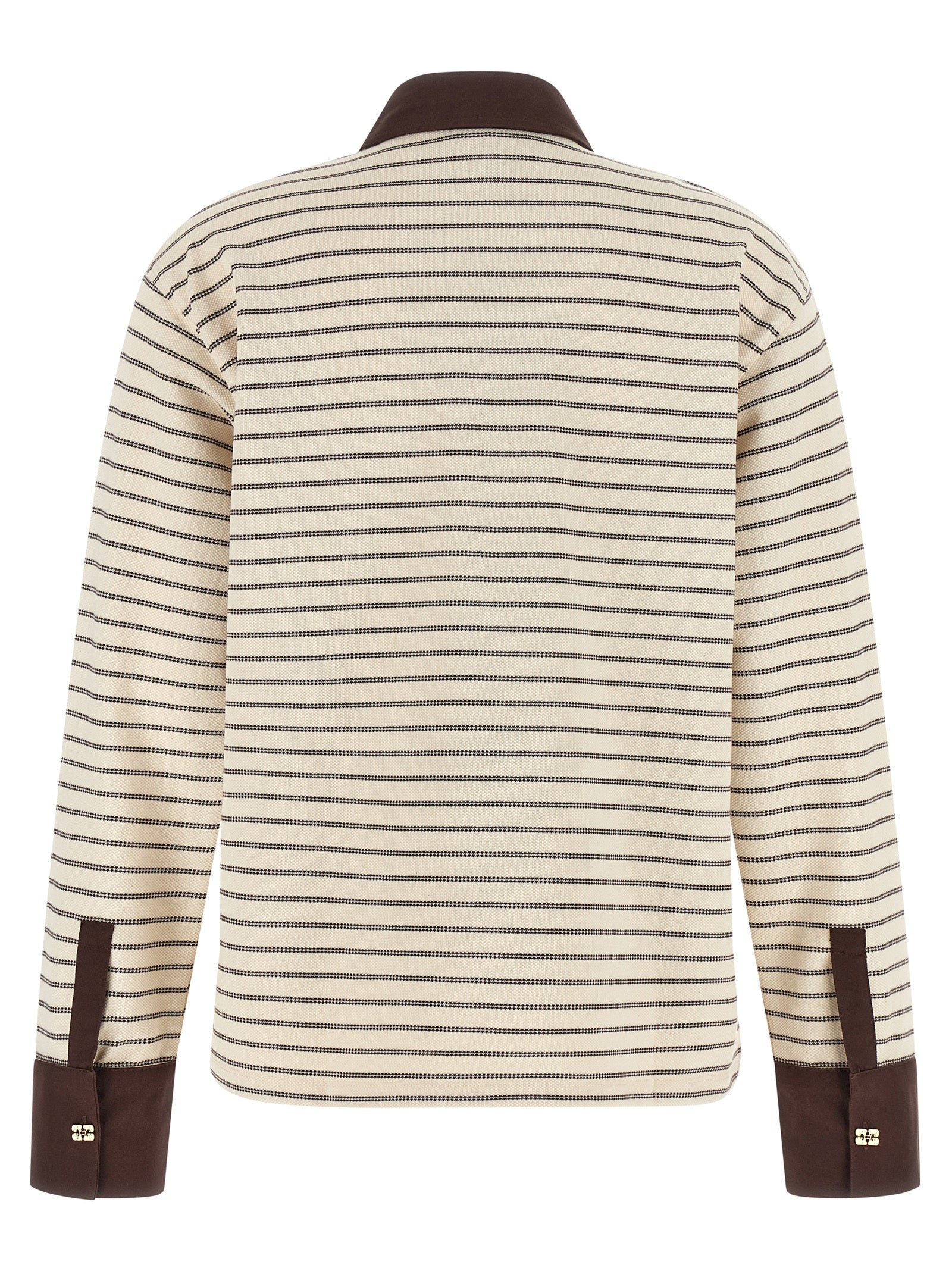 Ganni Brown Cotton Women's Cardigan