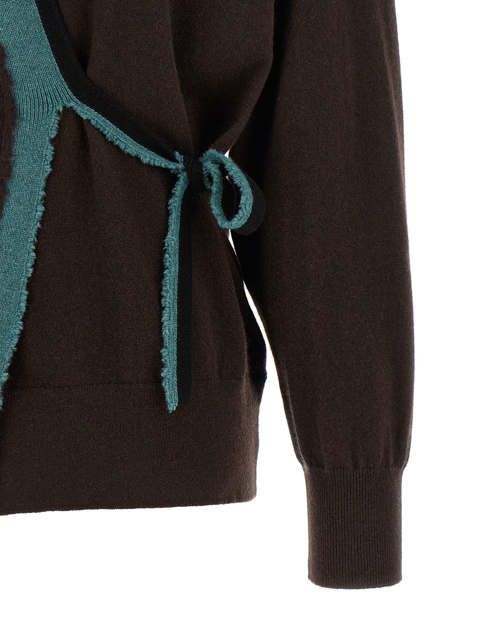 Dries Van Noten Brown Cashmere Women's Cardigan