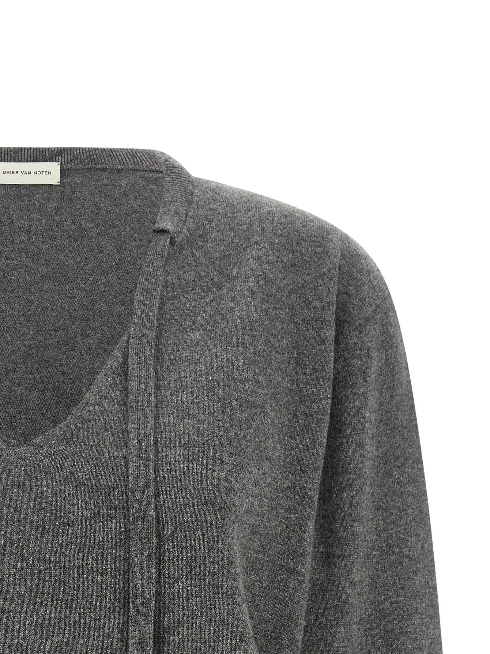 Dries Van Noten Gray Cashmere Women's Cardigan
