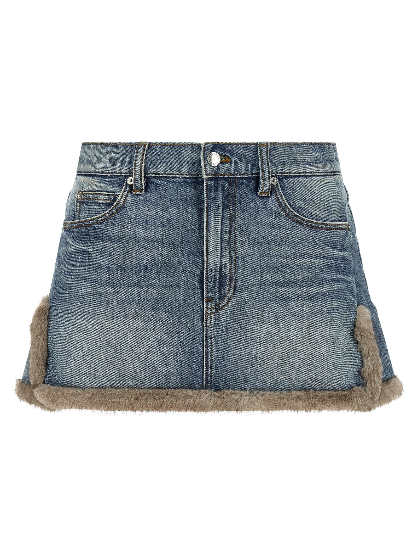 DENIM X ALEXANDER WANG Blue Cotton Long Women's Skirt
