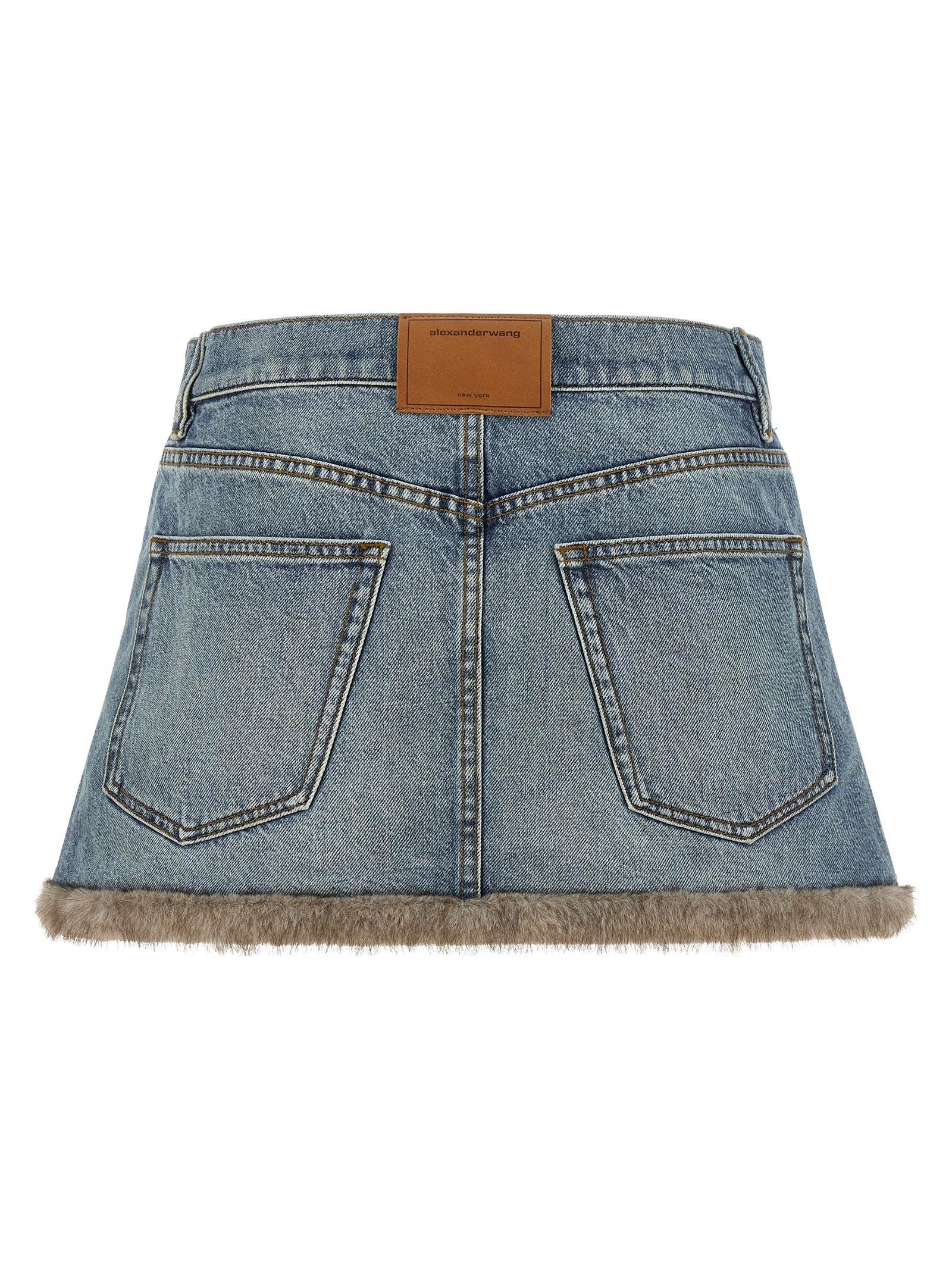 DENIM X ALEXANDER WANG Blue Cotton Long Women's Skirt