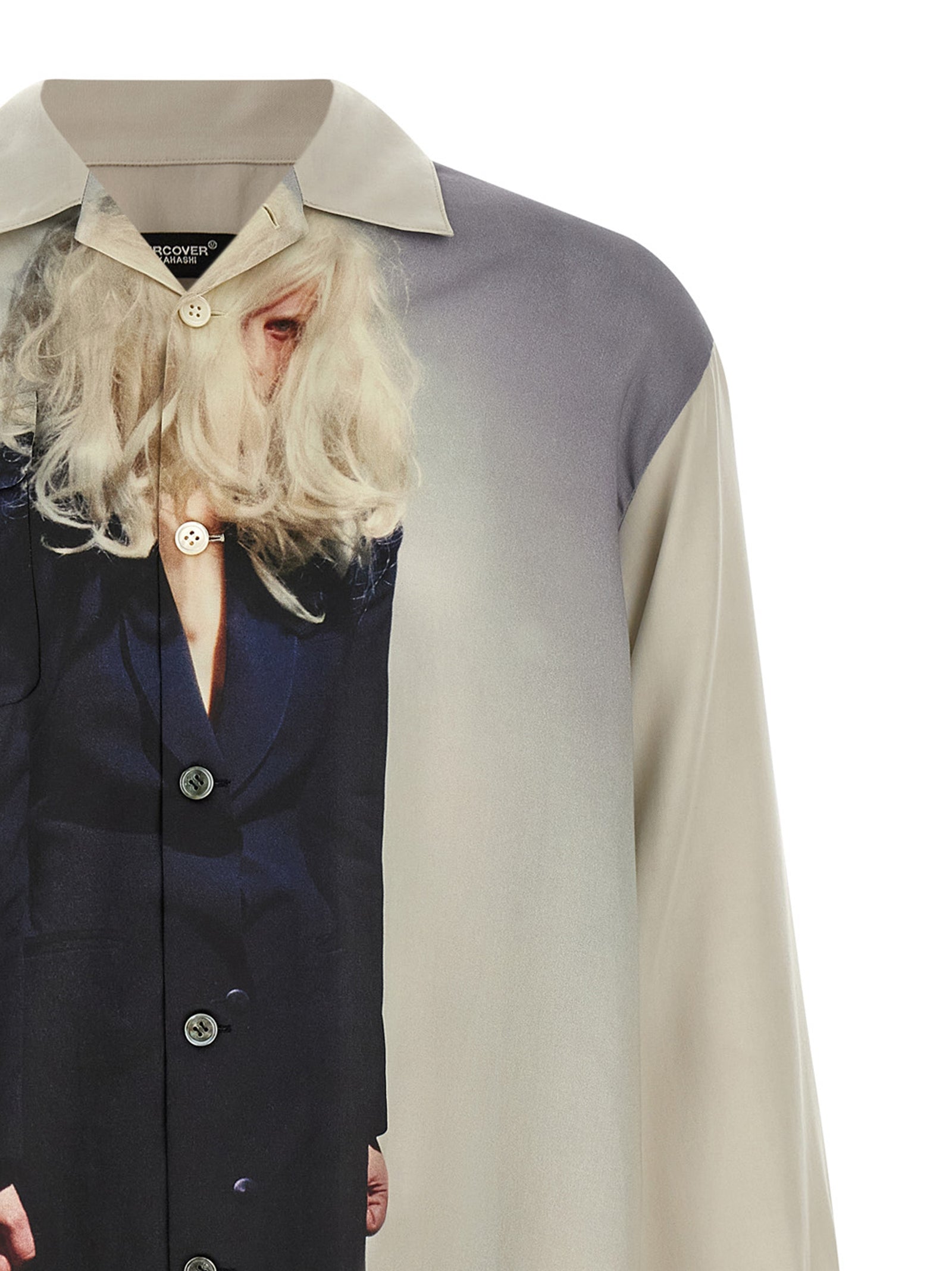 Undercover Beige Rayon Men's Blouse