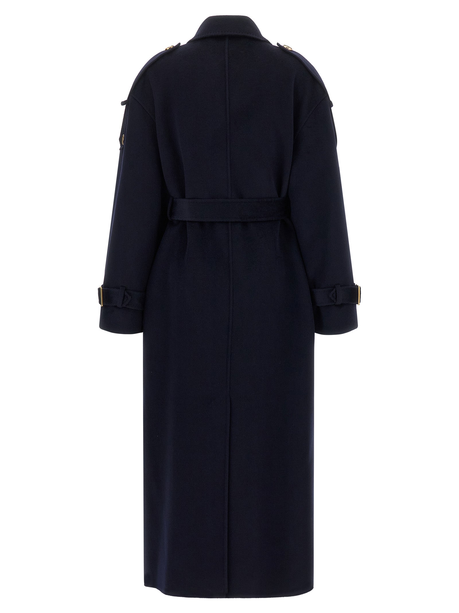 Elisabetta Franchi Blue Wool Women's Coat