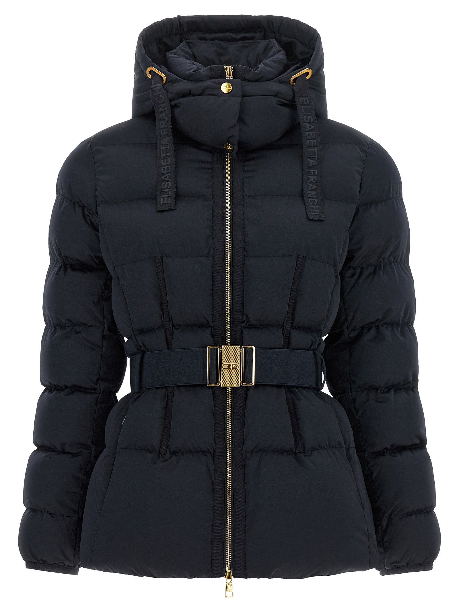 Elisabetta Franchi Black Polyester Full-Length Women's Jacket