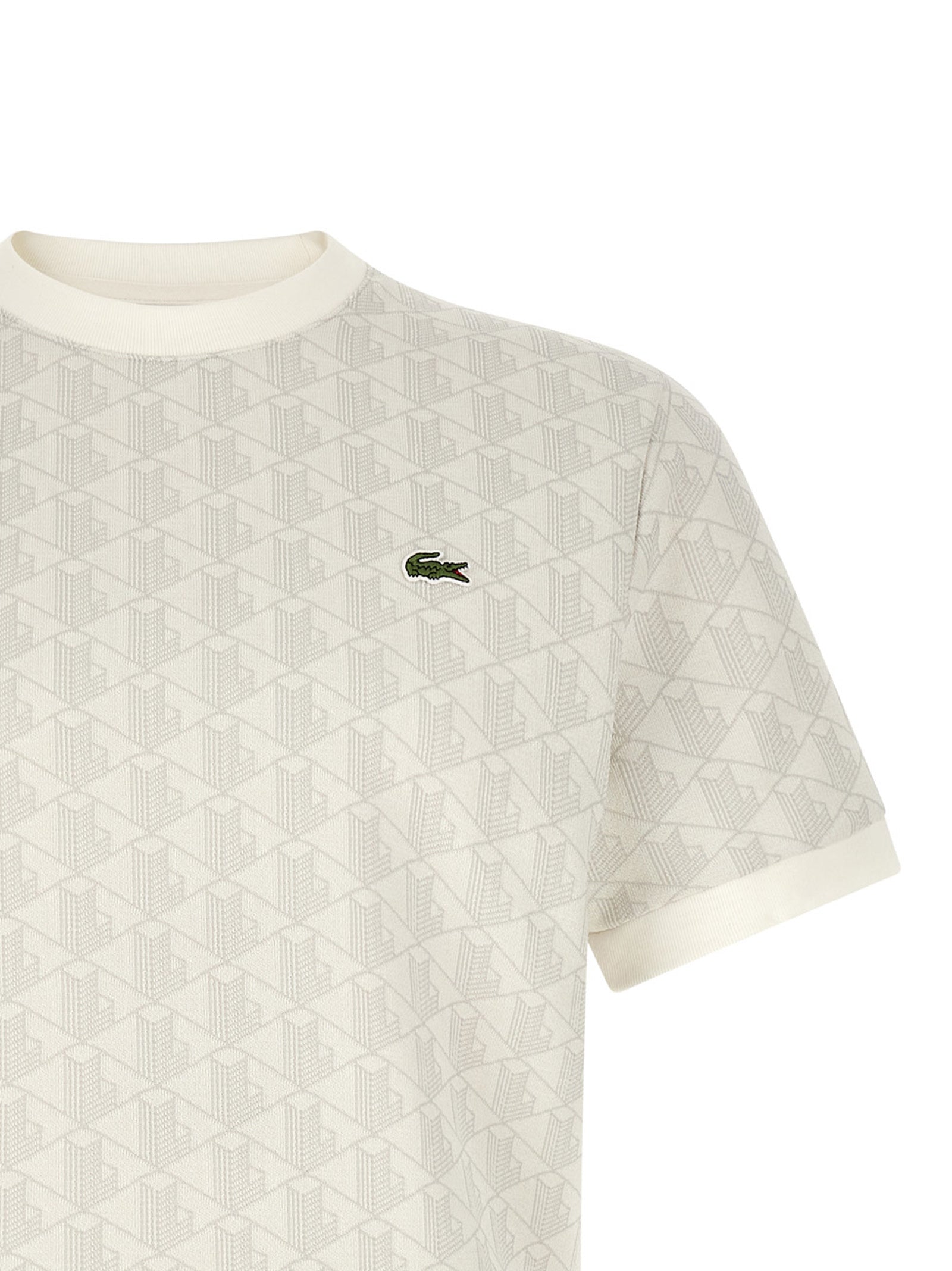 Lacoste Beige Polyester Men's T-Shirt