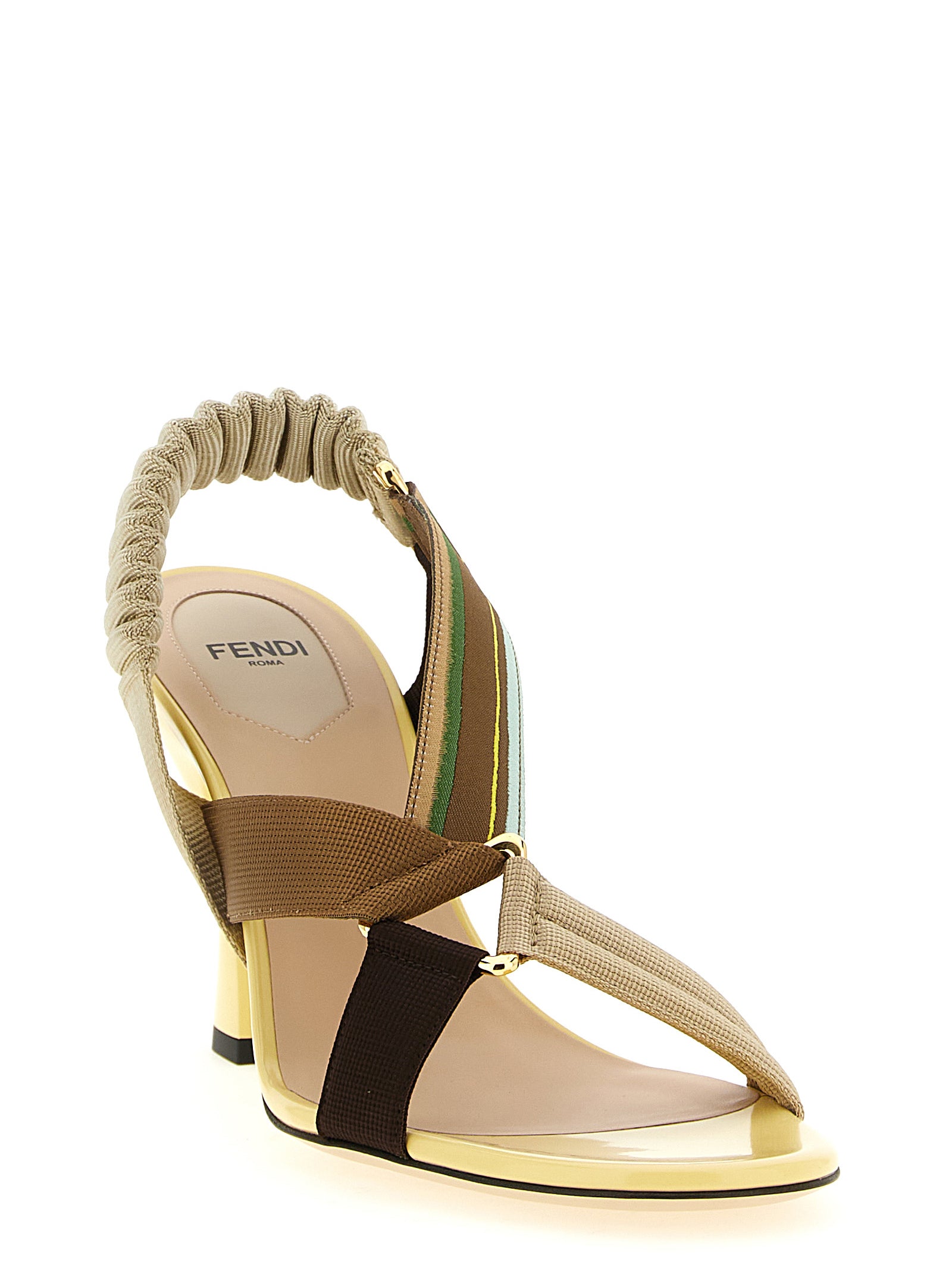 Fendi Multicolor Viscose Mid Heel Women's Pumps
