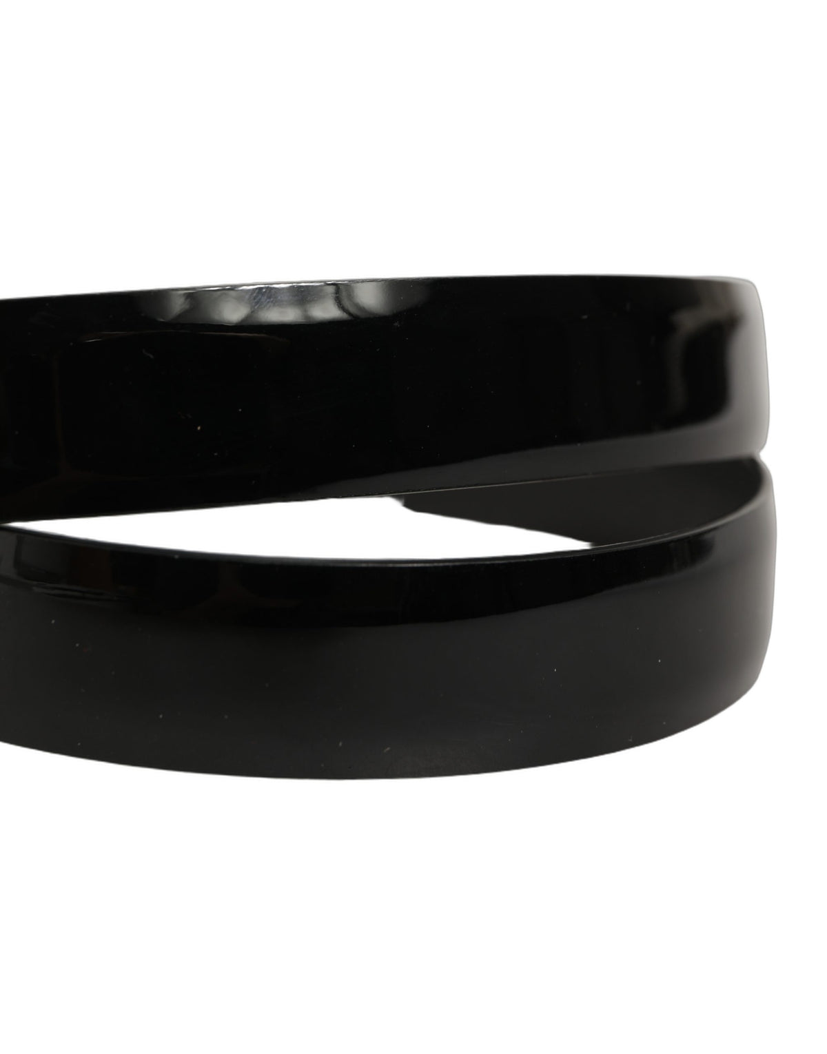 Dolce & Gabbana Black Classic Leather Gold Tone Buckle Men's Belt (Pre-Owned)