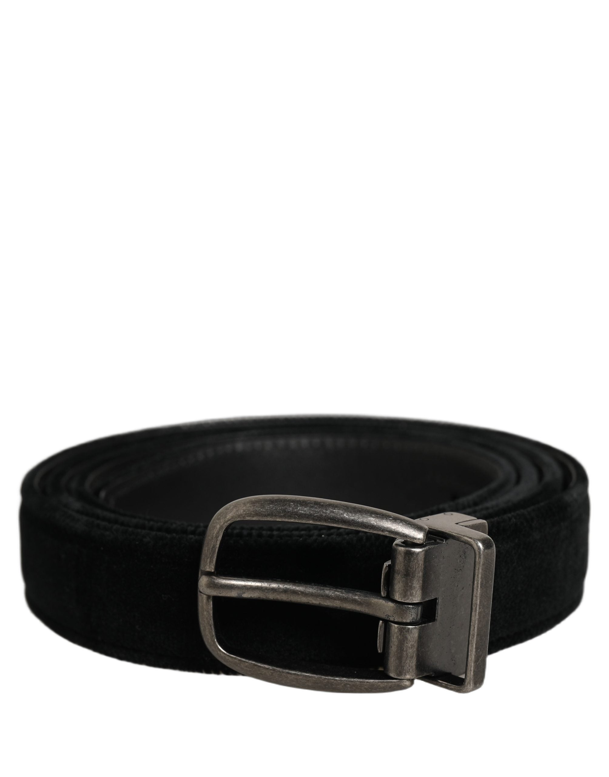 Dolce & Gabbana Black Cotton Metal Buckle Classic Men Men's Belt