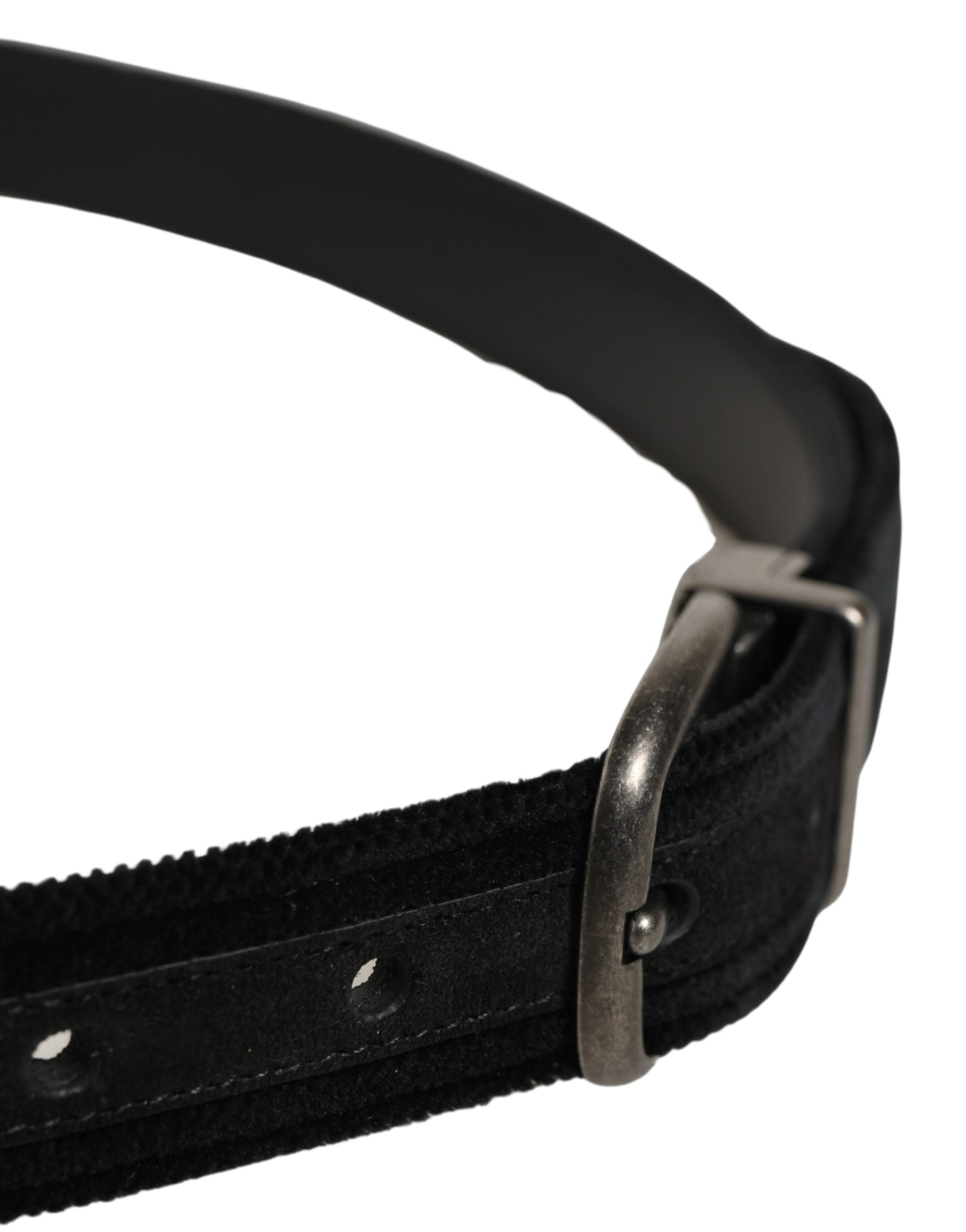 Dolce & Gabbana Black Cotton Metal Buckle Classic Men Men's Belt