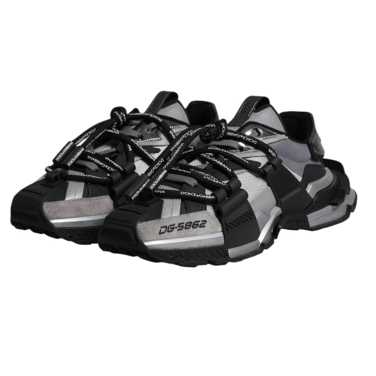 Dolce & Gabbana Multicolor Panelled Space Sneakers Men L-39 R-39.5 Men's Shoes (Pre-Owned)