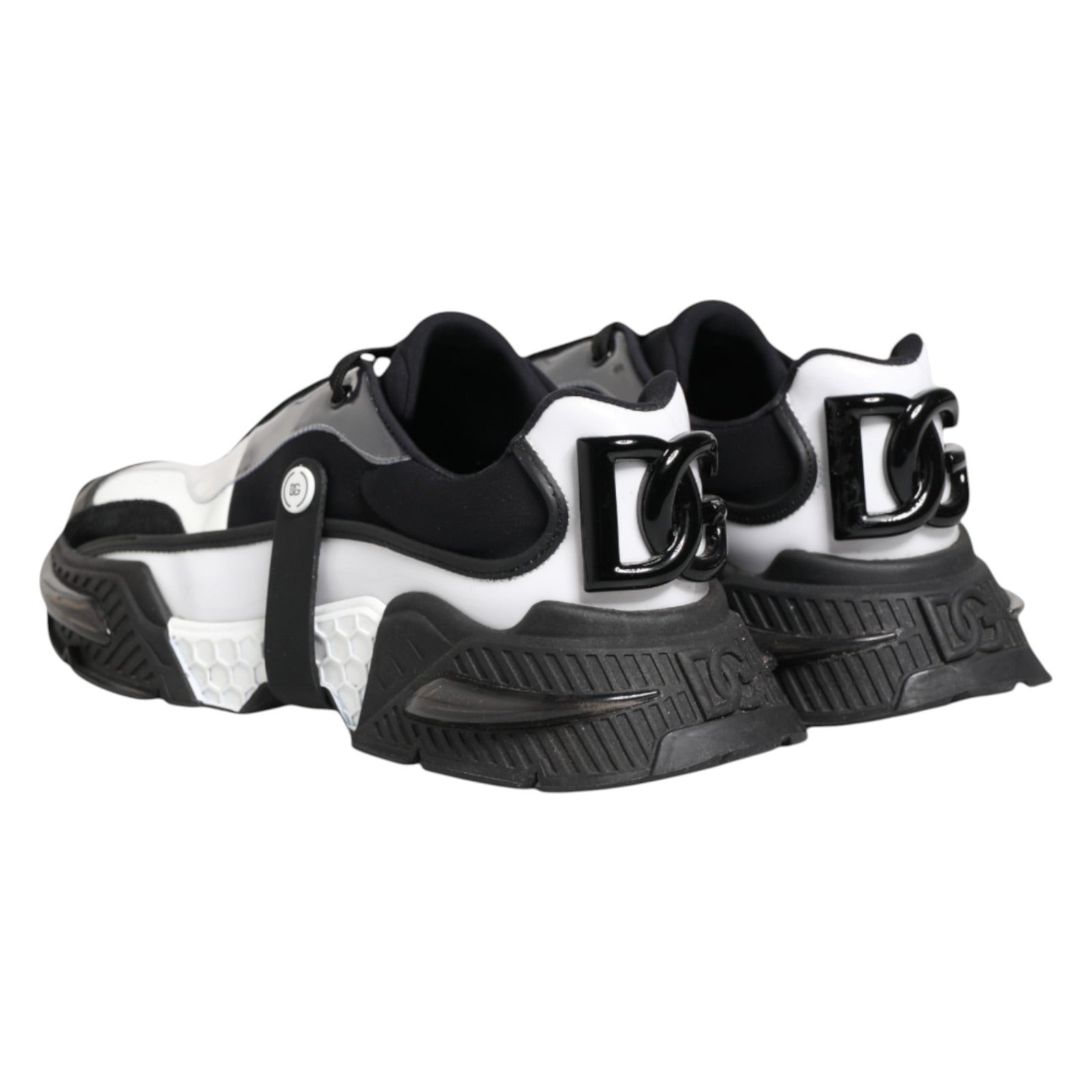 Dolce & Gabbana White Black Logo Airmaster Sneakers Men's Shoes (Pre-Owned)