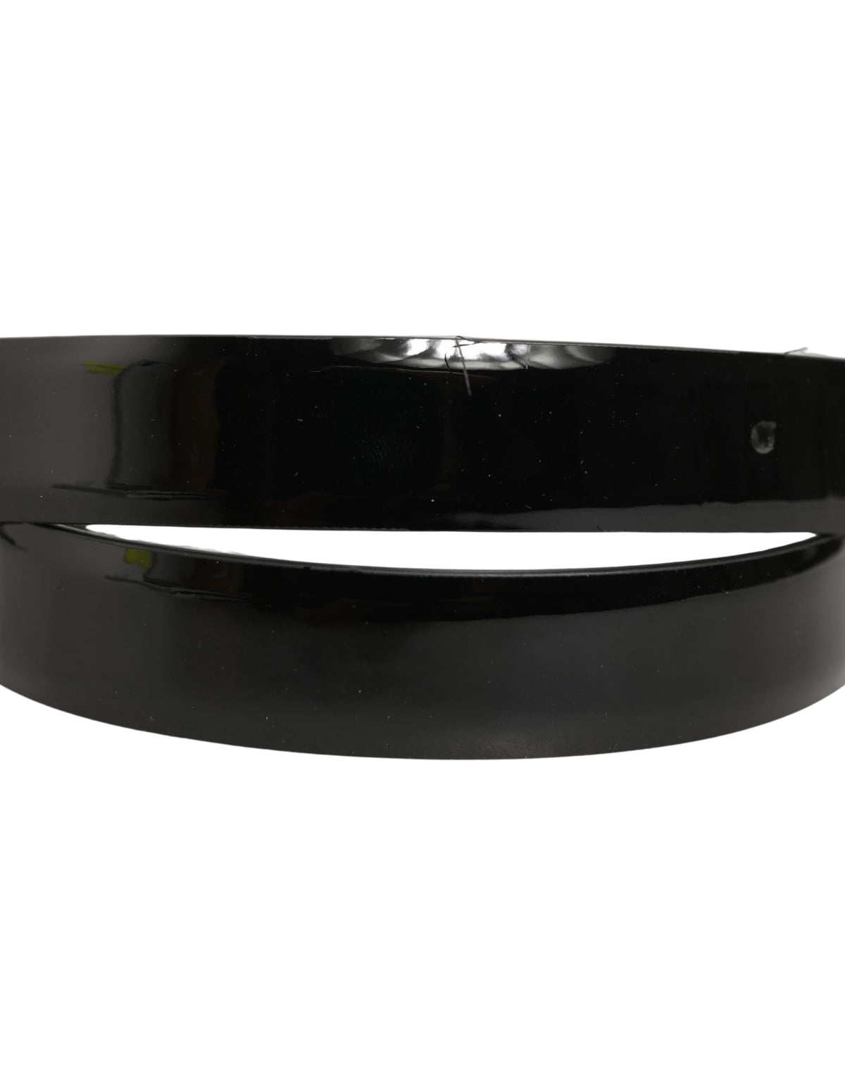 Dolce & Gabbana Black Classic Leather Silver Tone Buckle Men's Belt (Pre-Owned)
