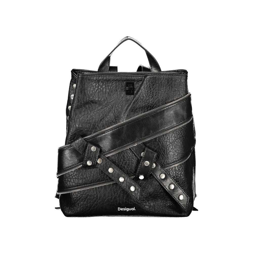 Desigual Black Polyurethane Women's Women's Backpack