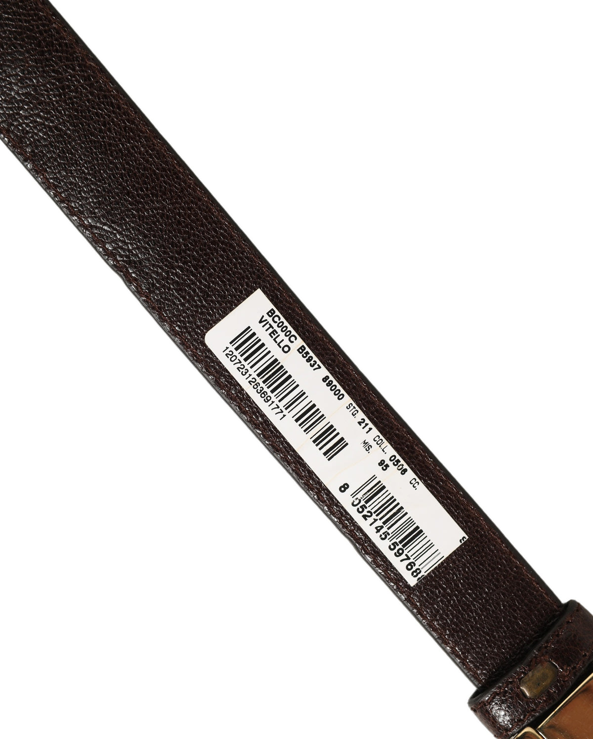 Dolce & Gabbana Men Brown Leather Gold Tone Metal Buckle Men's Belt