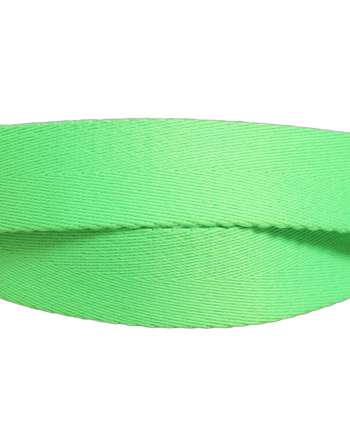 Dolce & Gabbana Green Canvas Logo Plaque Metal Buckle Men's Belt (Pre-Owned)