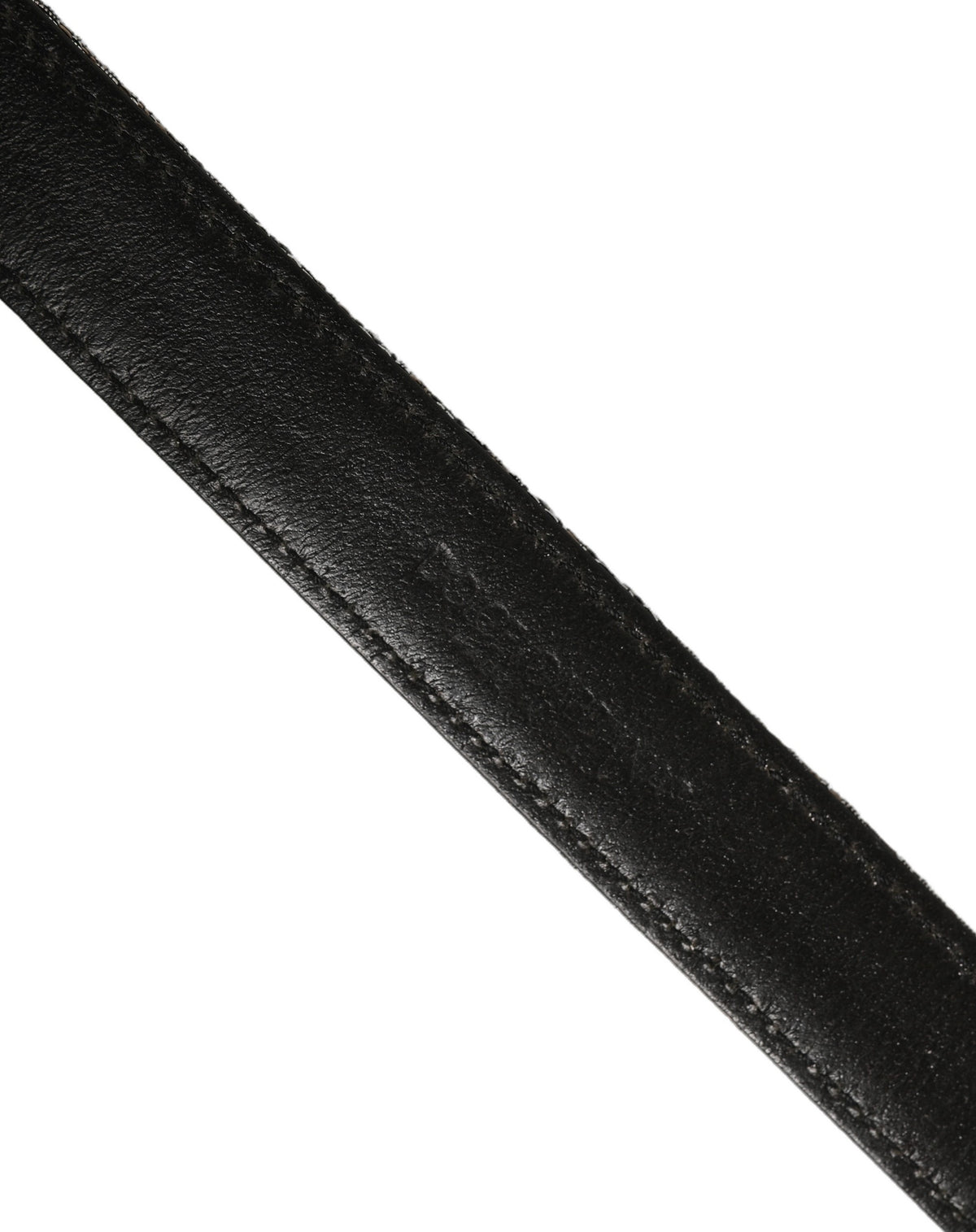 Dolce & Gabbana Silver Black Floral Jacquard Metal Buckle Men's Belt