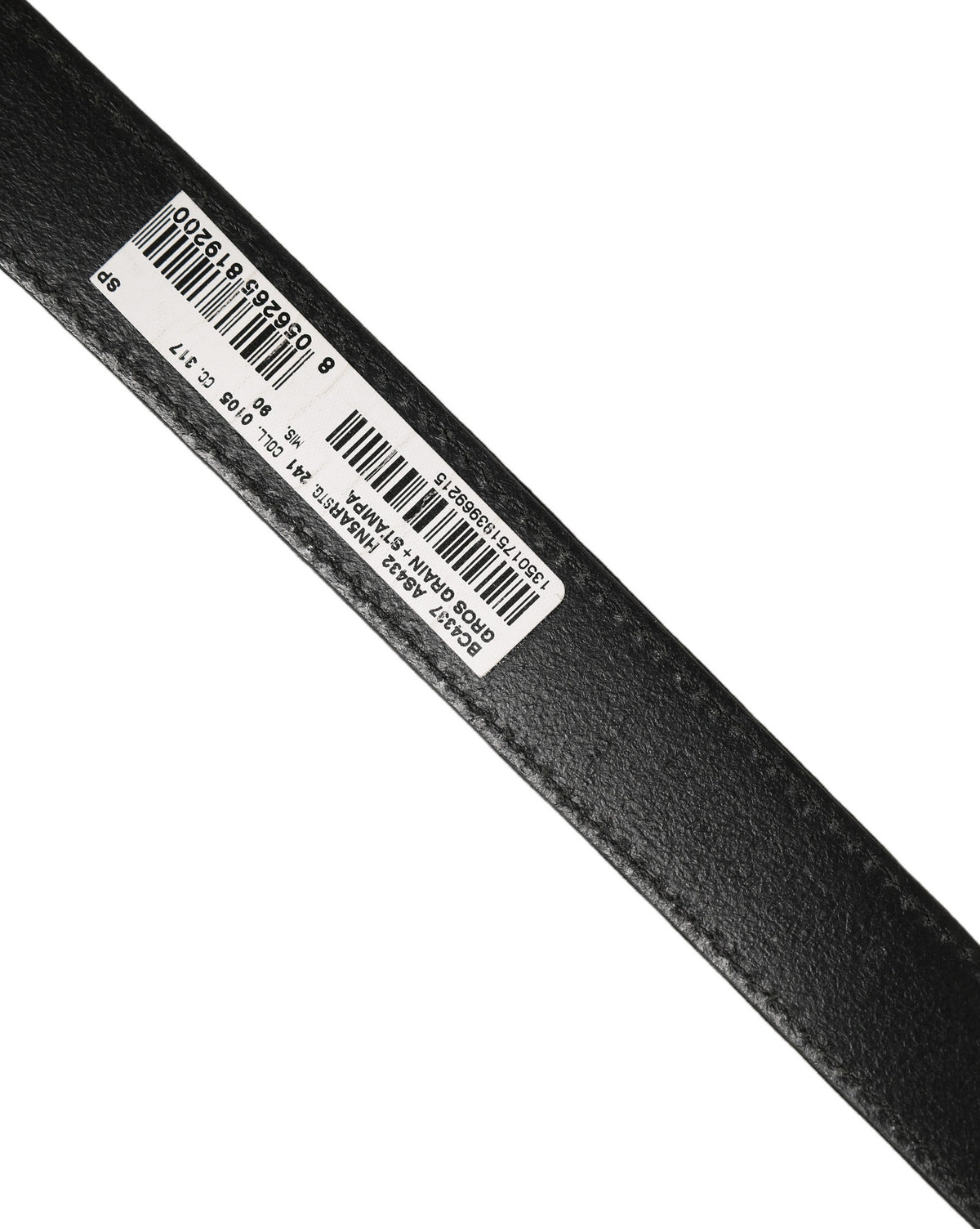 Dolce & Gabbana Black Fabric Leather Barcode Silver Buckle Men's Belt
