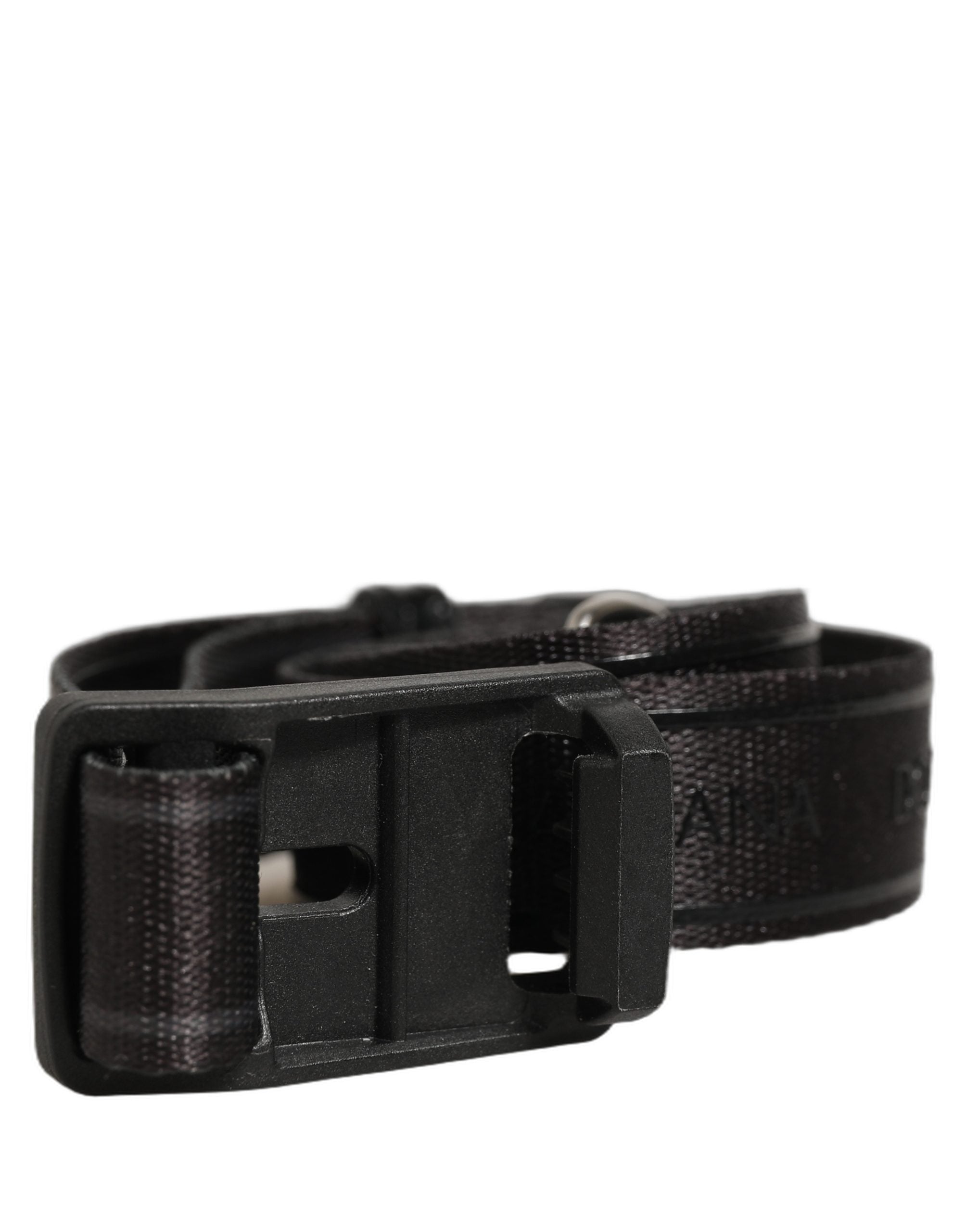 Dolce & Gabbana Men Black Nylon Webbing Plastic Buckle Men's Belt