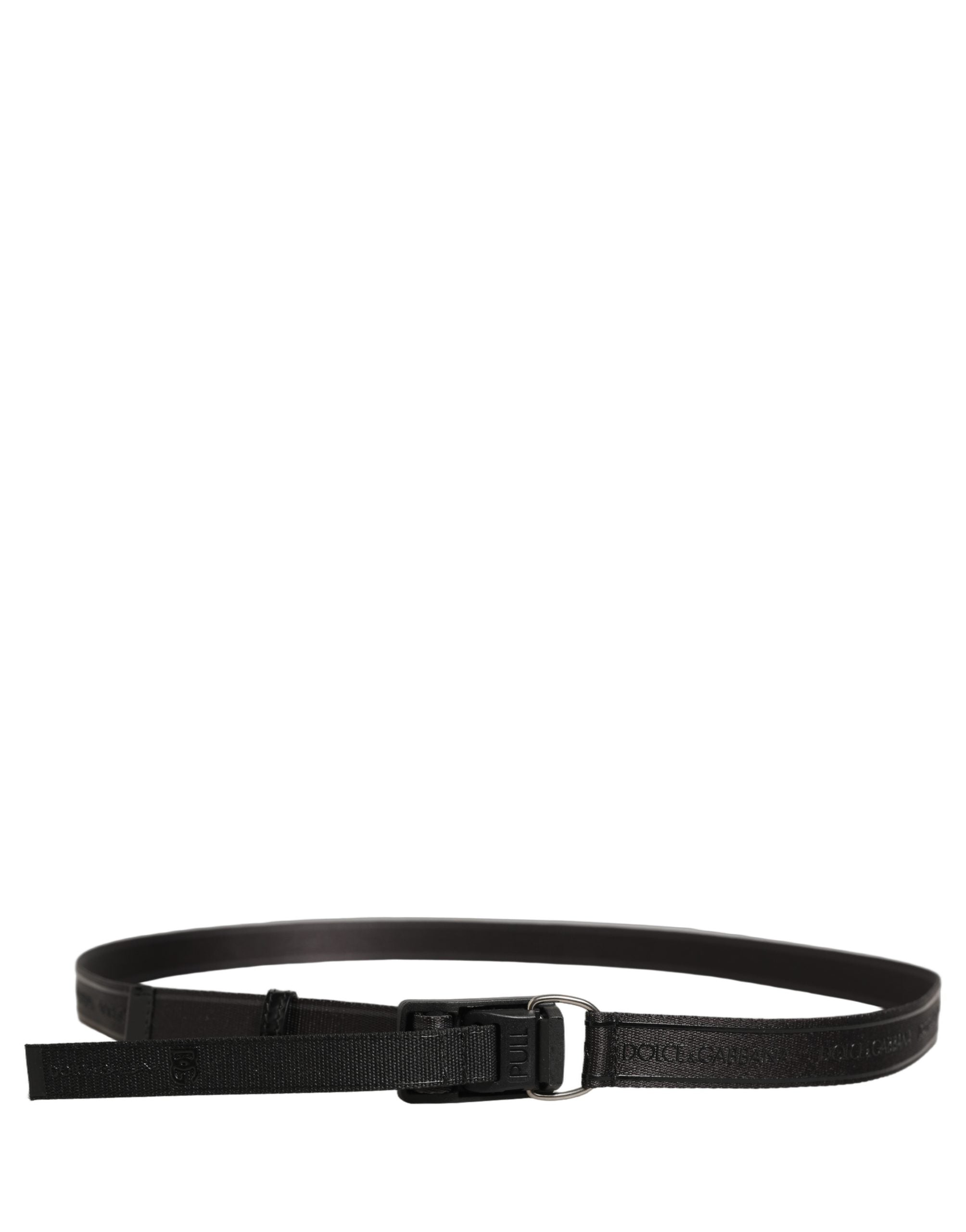 Dolce & Gabbana Men Black Nylon Webbing Plastic Buckle Men's Belt