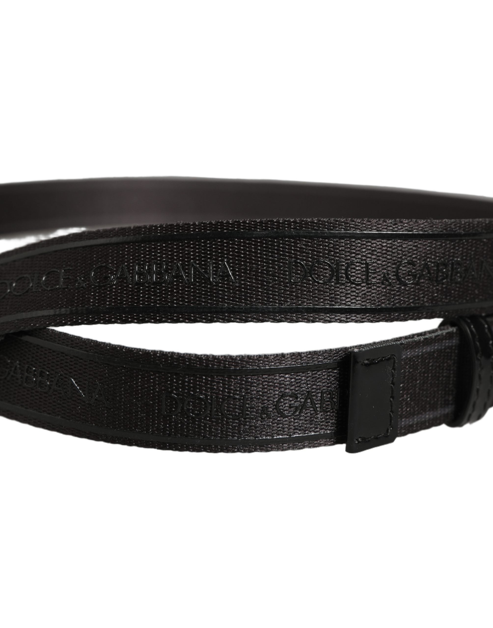 Dolce & Gabbana Men Black Nylon Webbing Plastic Buckle Men's Belt