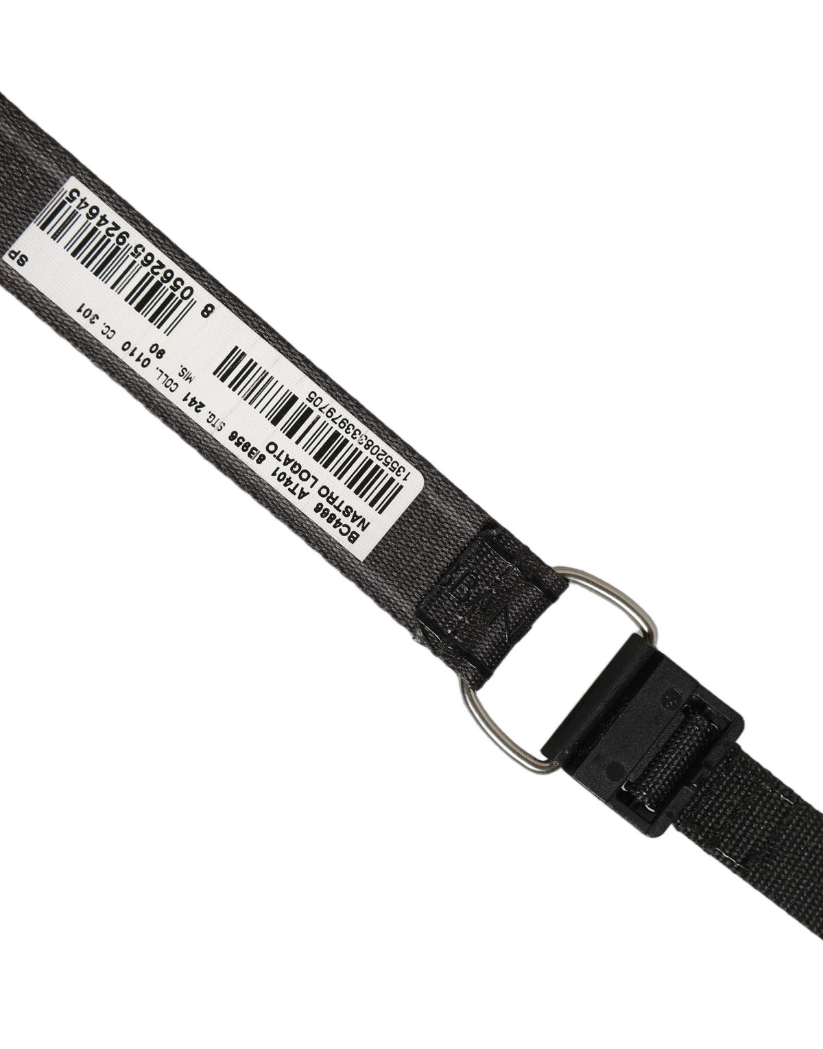 Dolce & Gabbana Men Black Nylon Webbing Plastic Buckle Men's Belt