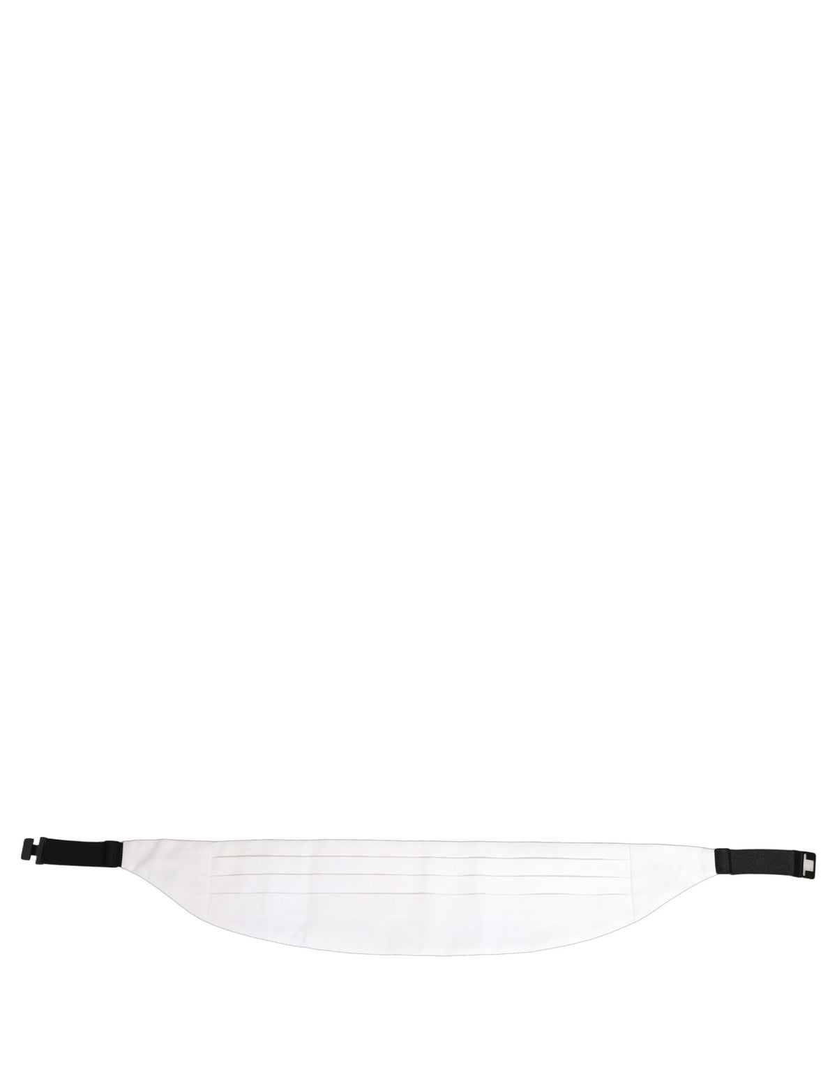 Dolce & Gabbana White Men Wide Waist Belt Cotton Men's Cummerbund
