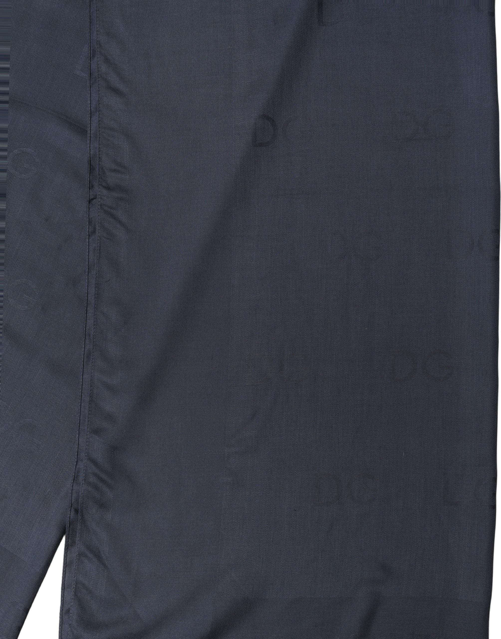 Dolce & Gabbana Dark Blue Modal Frayed Edge Lace Stole Men's Scarf
