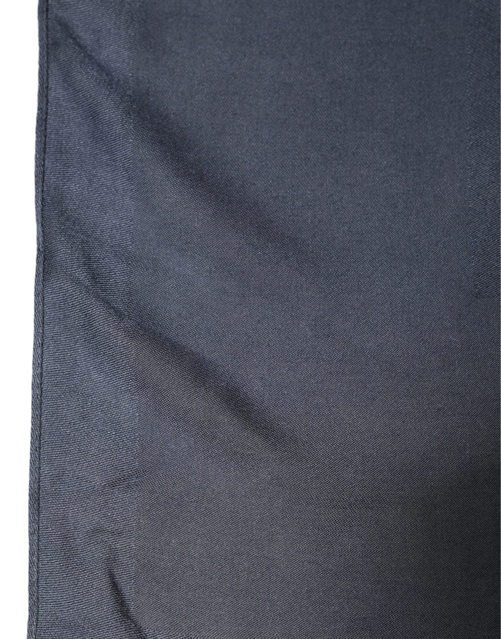 Dolce & Gabbana Dark Blue Modal Frayed Edge Lace Stole Men's Scarf