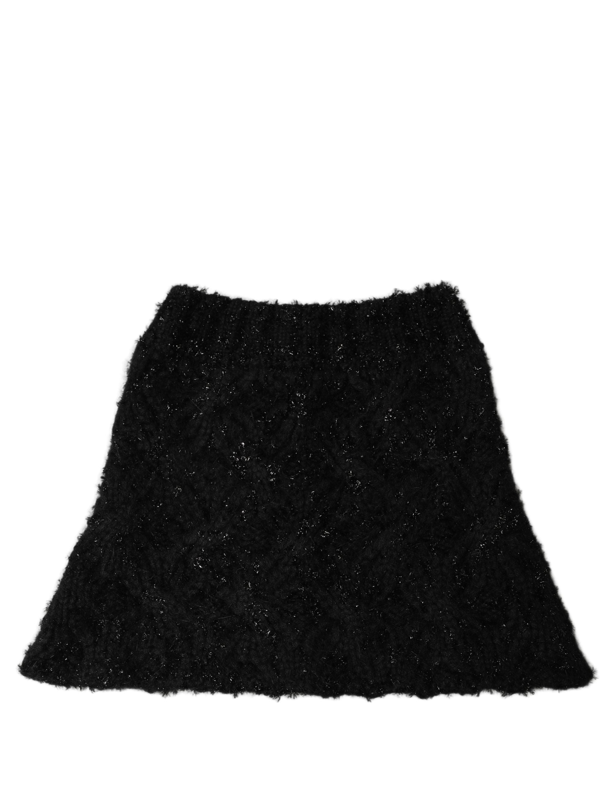 Dolce & Gabbana Men Black Cashmere Knitted Neck Warmer Men's Scarf