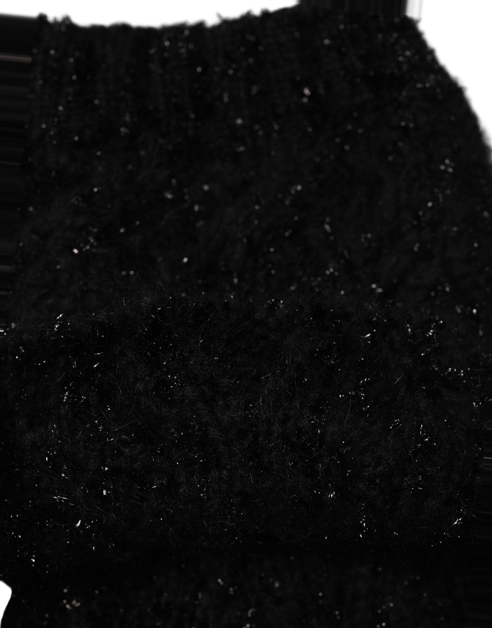 Dolce & Gabbana Men Black Cashmere Knitted Neck Warmer Men's Scarf