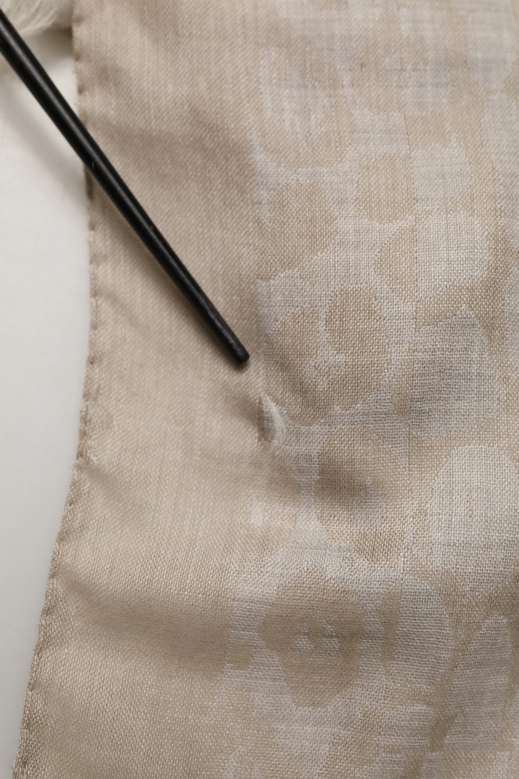 Dolce & Gabbana Men Beige Silk Wool Shawl Lace Stole Men's Scarf (Pre-Owned)