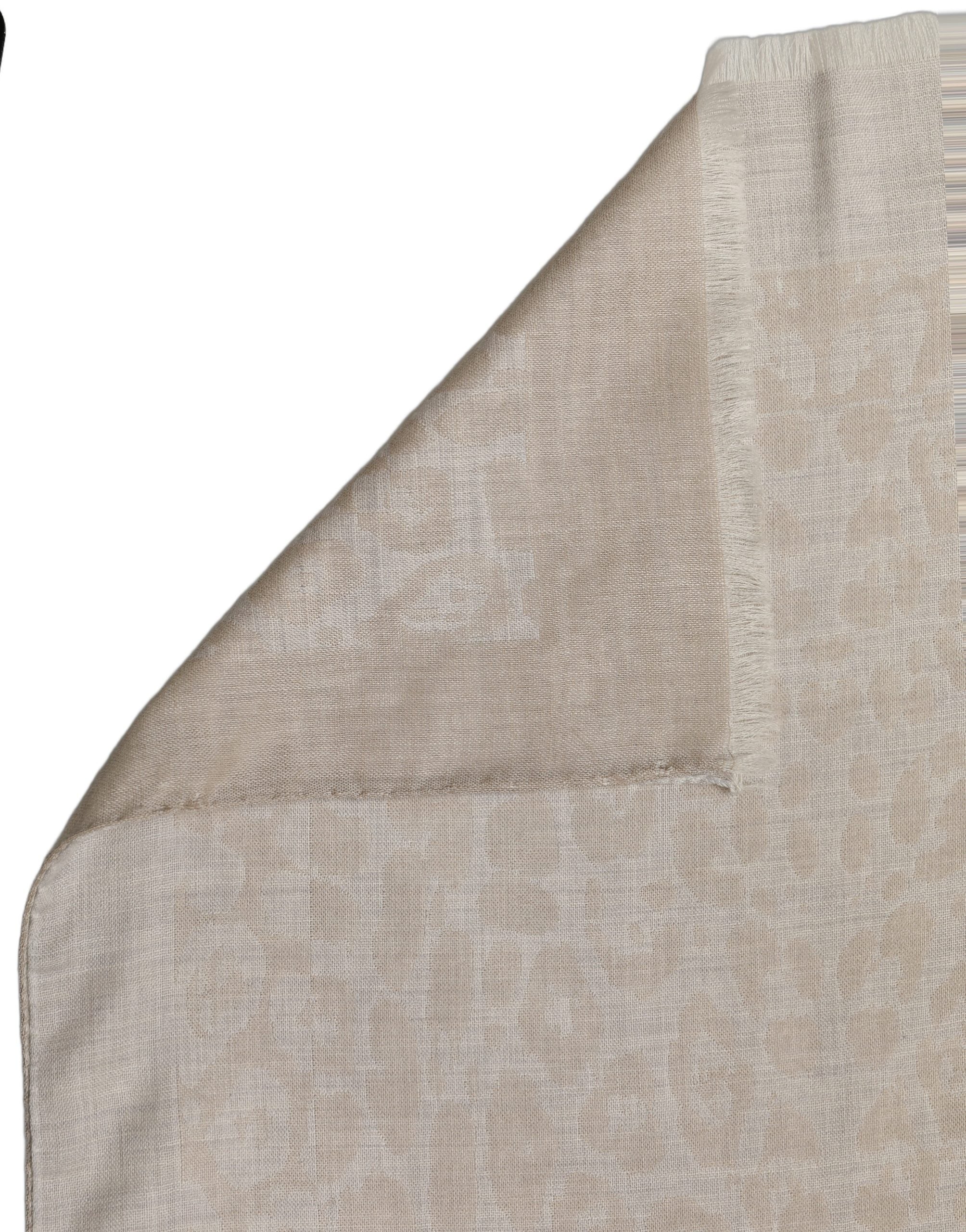 Dolce & Gabbana Men Beige Silk Wool Shawl Lace Stole Men's Scarf (Pre-Owned)