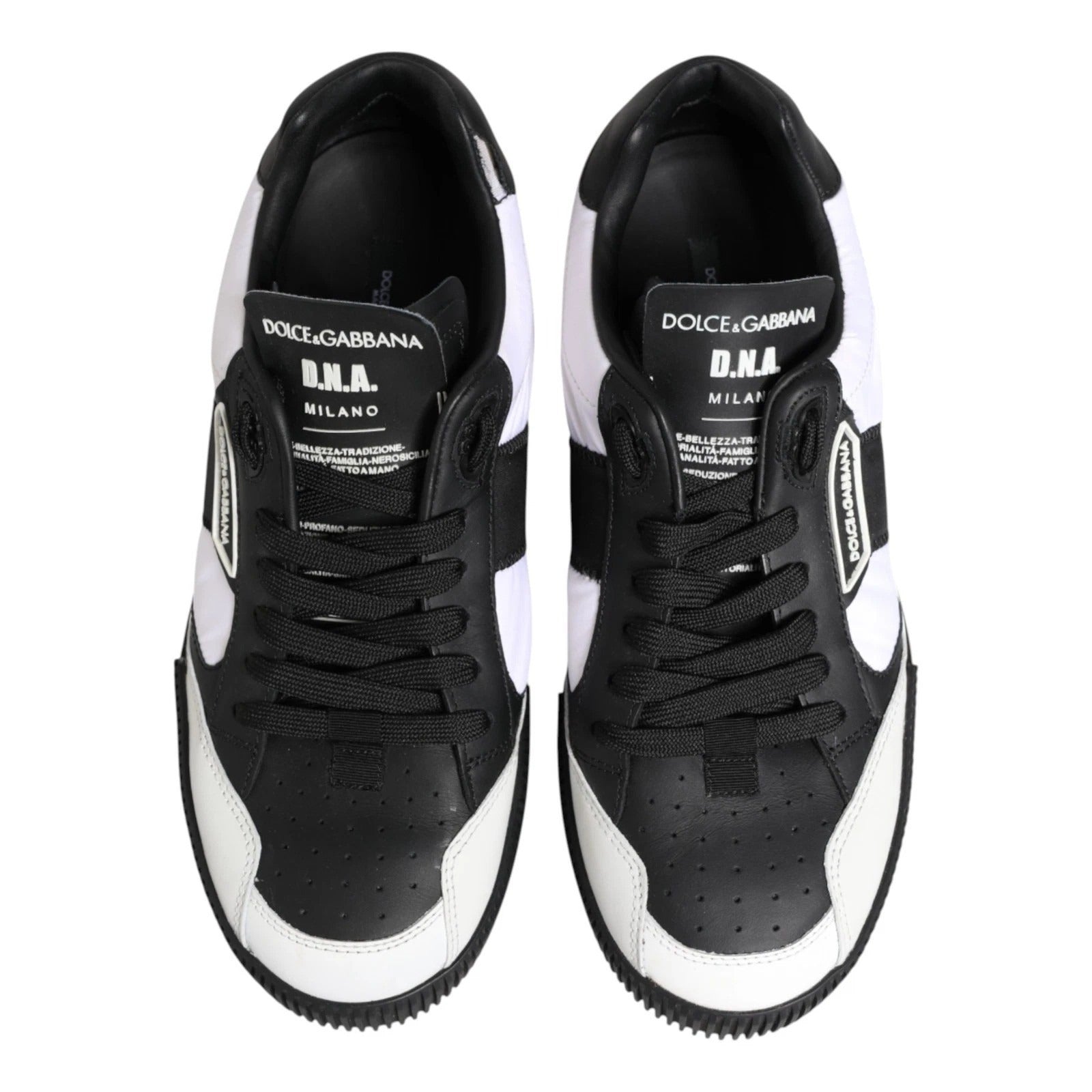 Dolce & Gabbana Black White MIAMI Low Top Men Sneakers Men's Shoes