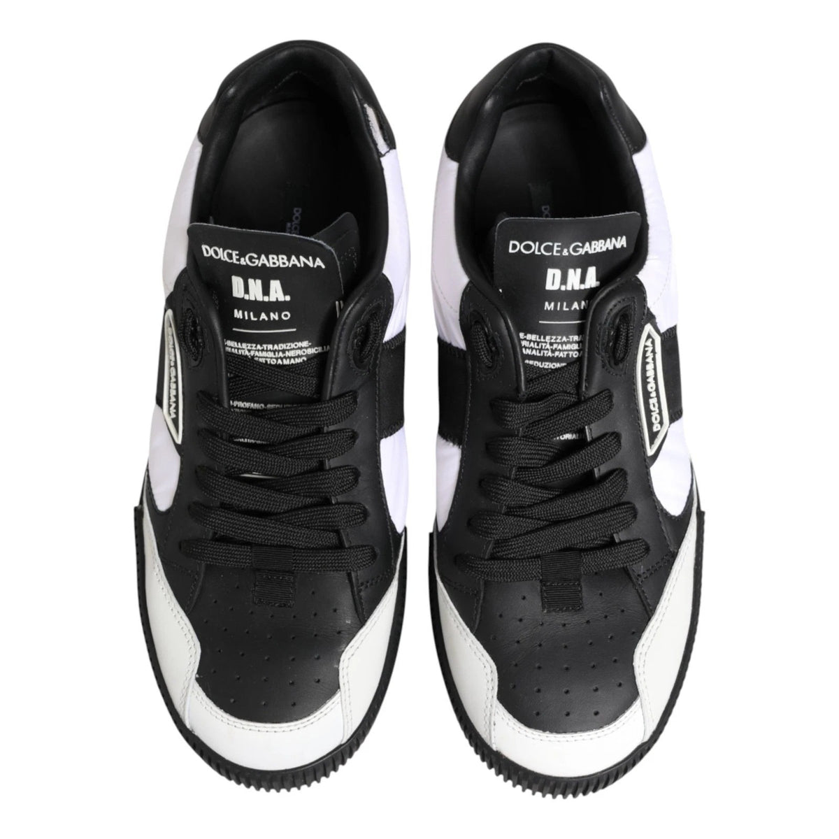 Dolce & Gabbana Black White MIAMI Low Top Men Sneakers Men's Shoes
