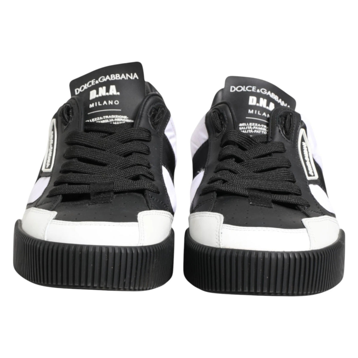 Dolce & Gabbana Black White MIAMI Low Top Men Sneakers Men's Shoes