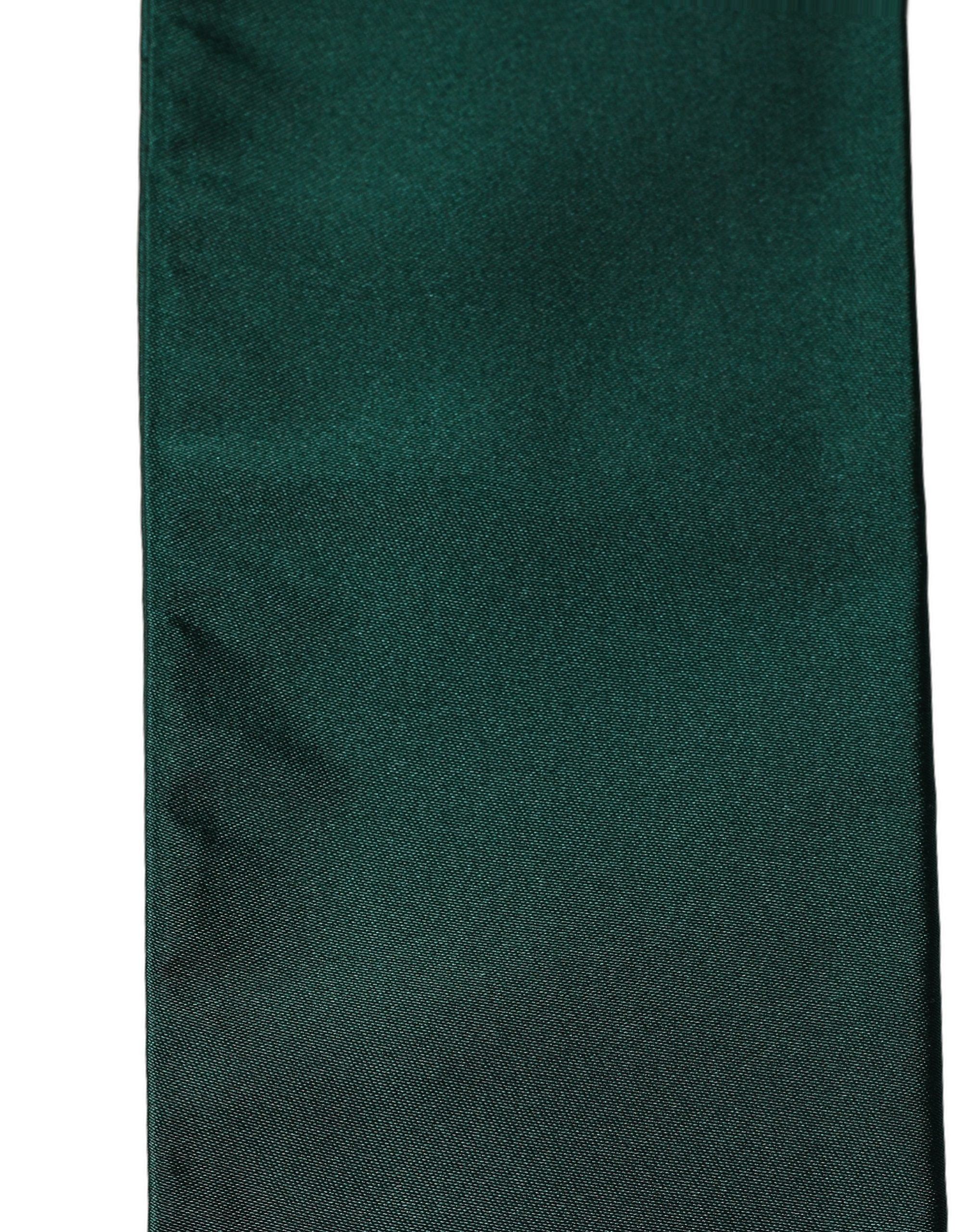 Dolce & Gabbana Men Green Satin Silk Fringed Lace Men's Stole