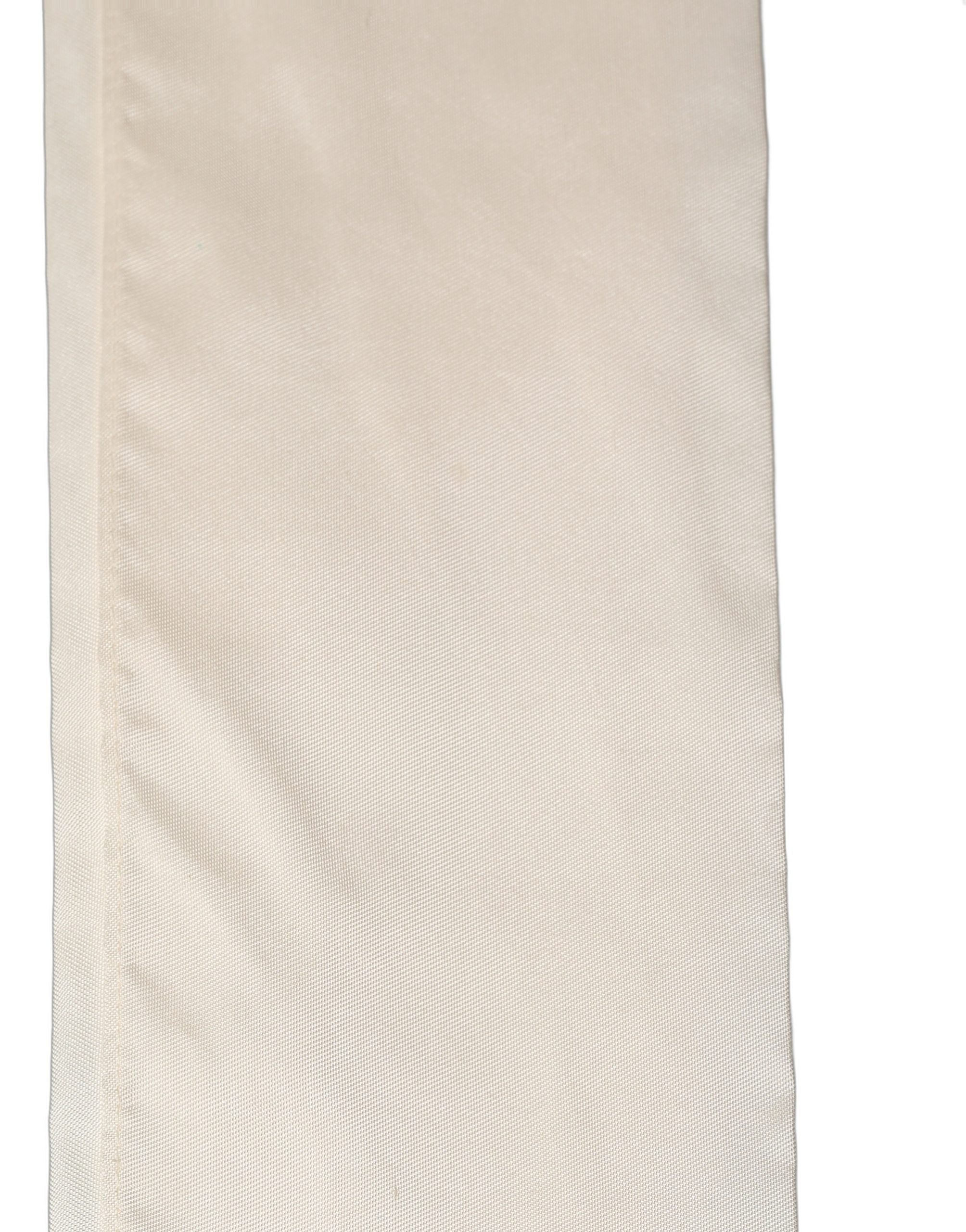 Dolce & Gabbana Men Cream Satin Silk Fringed Neck Shawl Men's Scarf