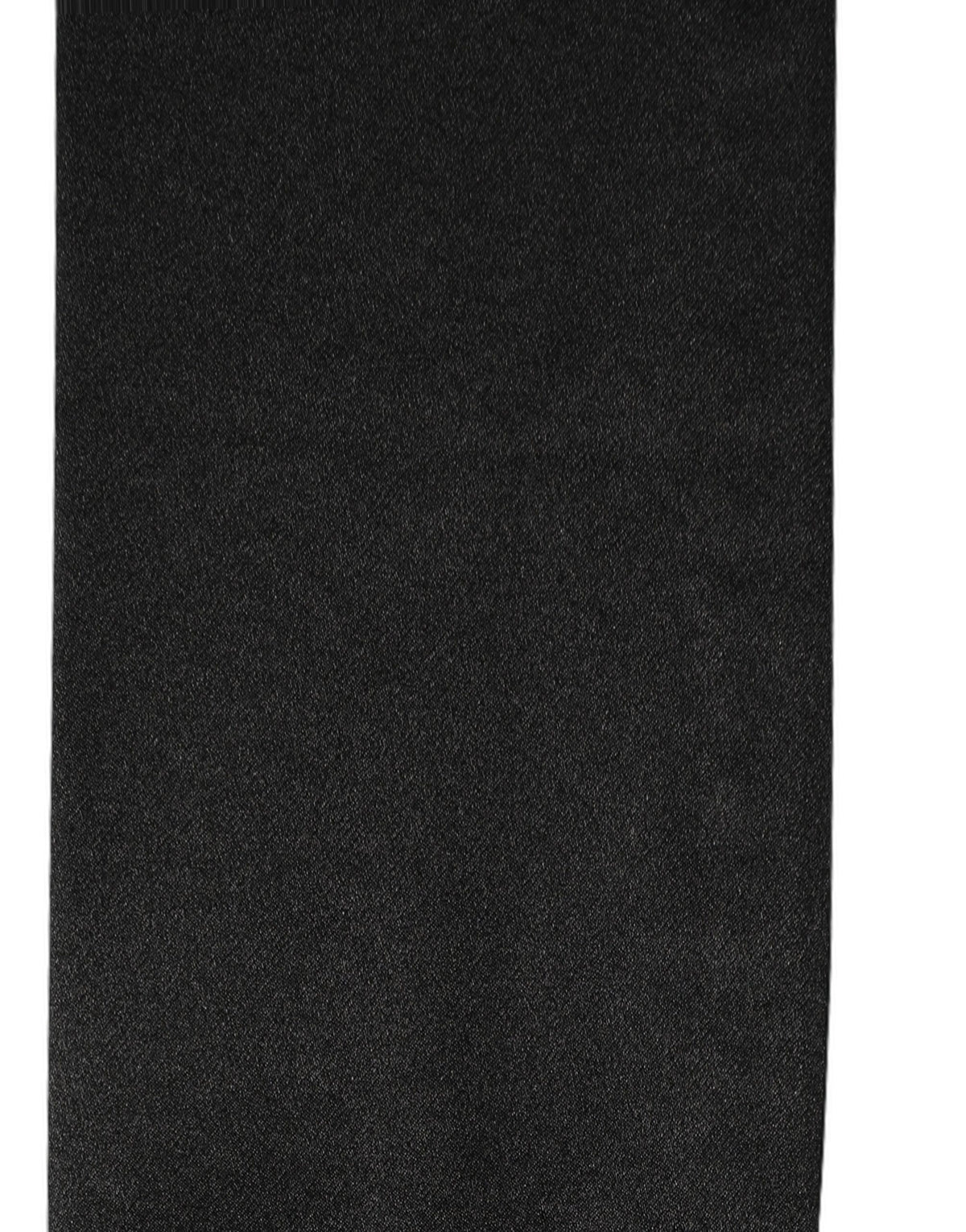 Dolce & Gabbana Men Black Satin Silk Fringed Neck Shawl Men's Scarf