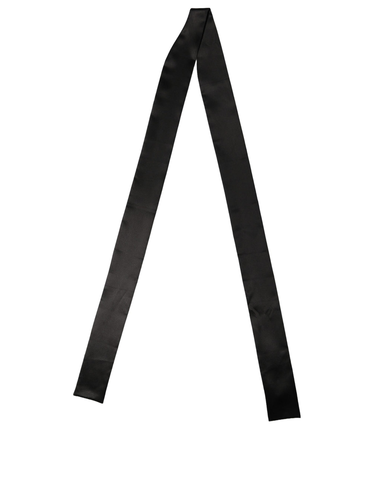 Dolce & Gabbana Men Black Satin Silk Skinny Neck Shawl Men's Scarf