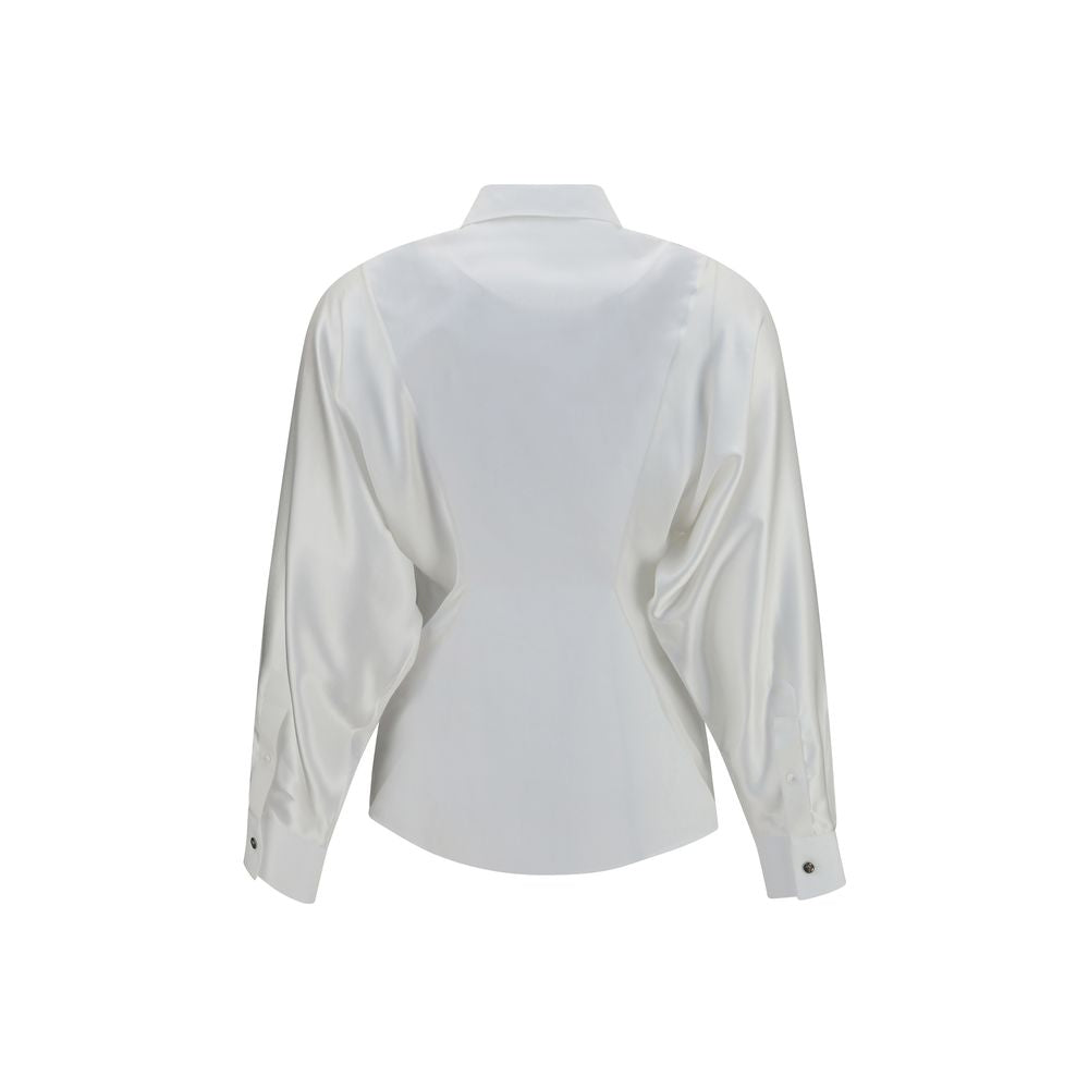 Versace White Cotton Dress Women's Shirt