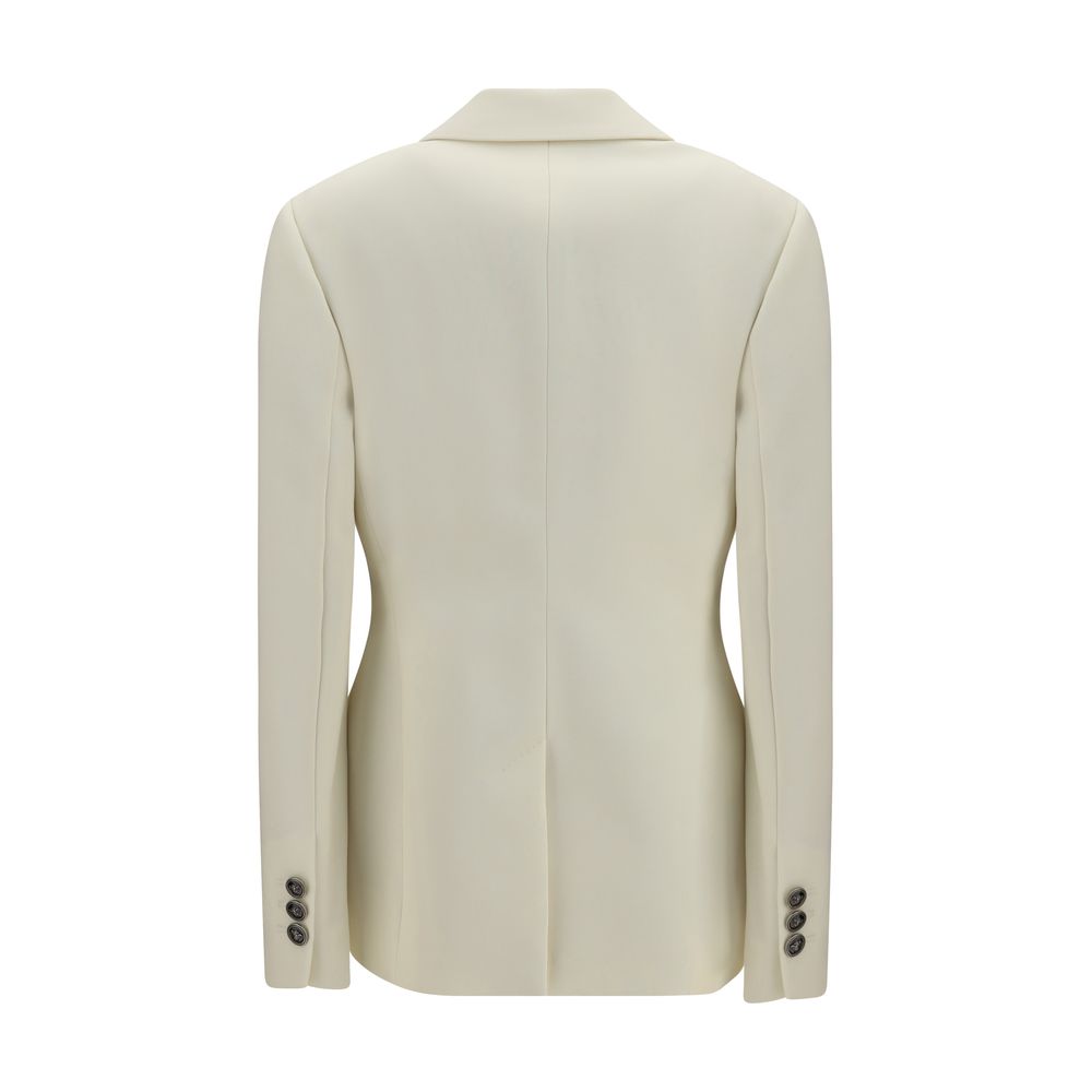 Versace Beige Wool Oves Aries Women's Blazer