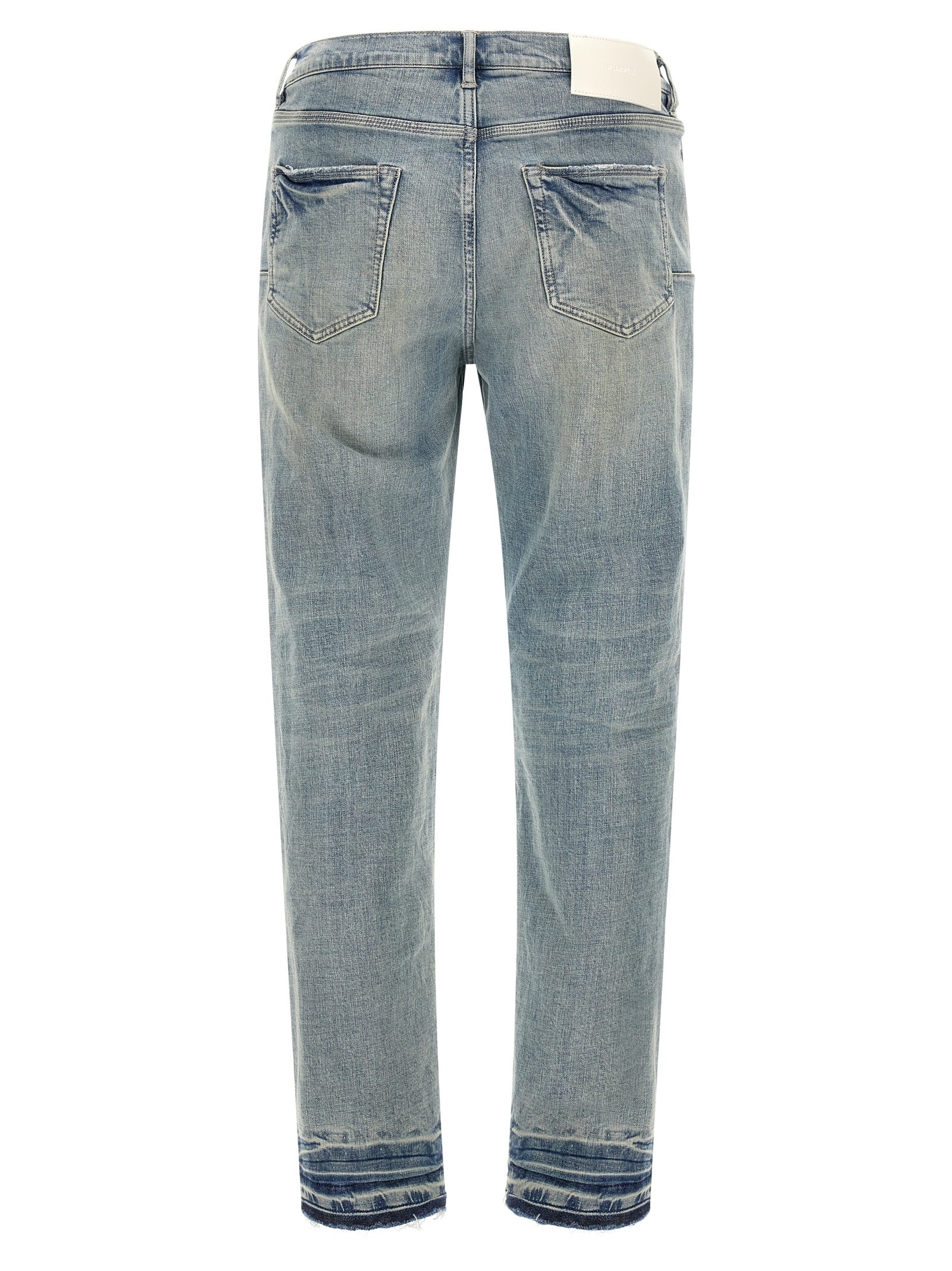 PURPLE Blue Cotton Tapered Men's Jeans