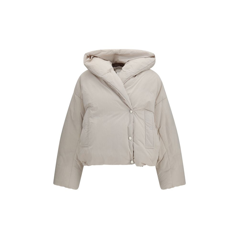Max Mara Gray Polyamide Full-Length Women's Jacket
