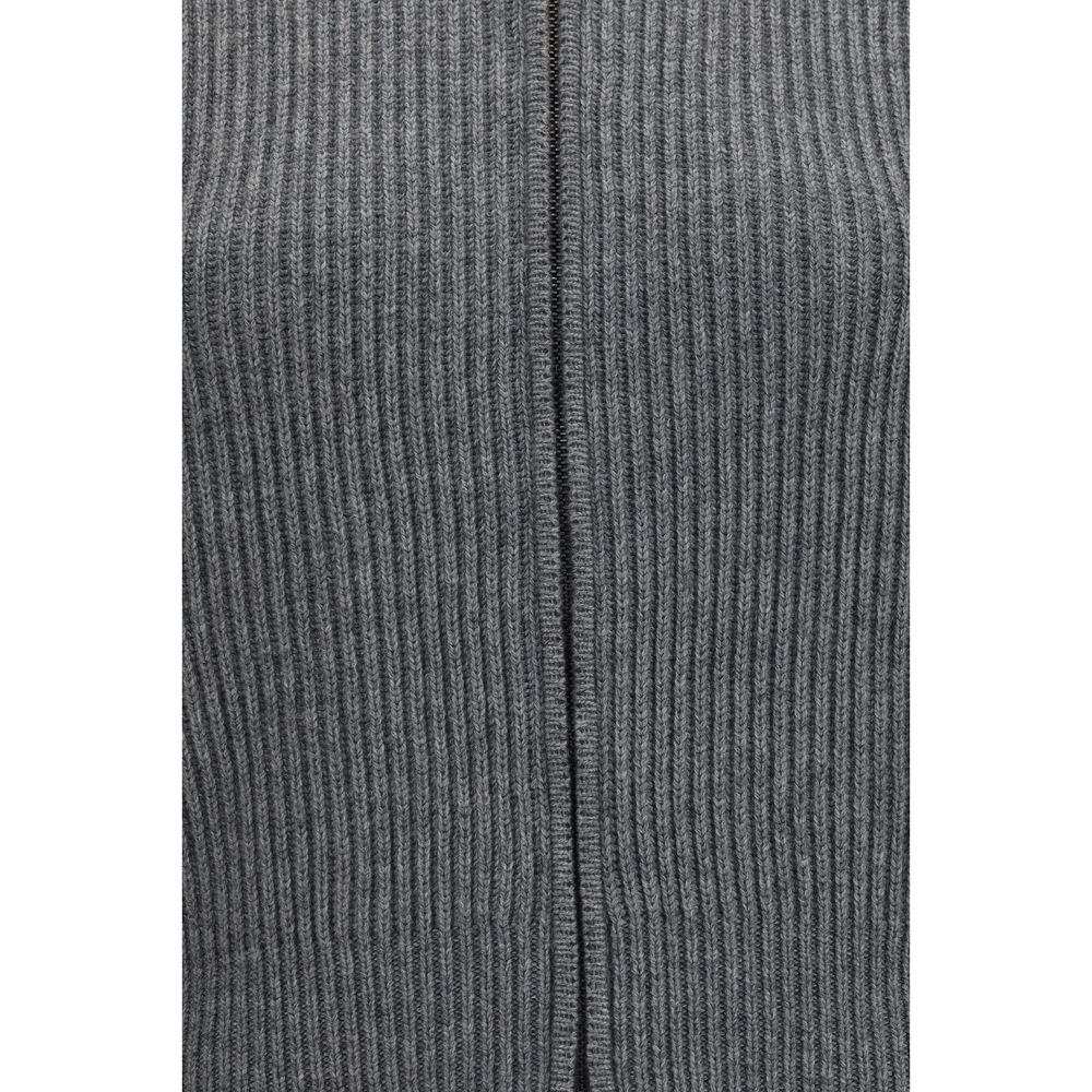 Max Mara Gray Wool Oves Aries Women's Cardigan
